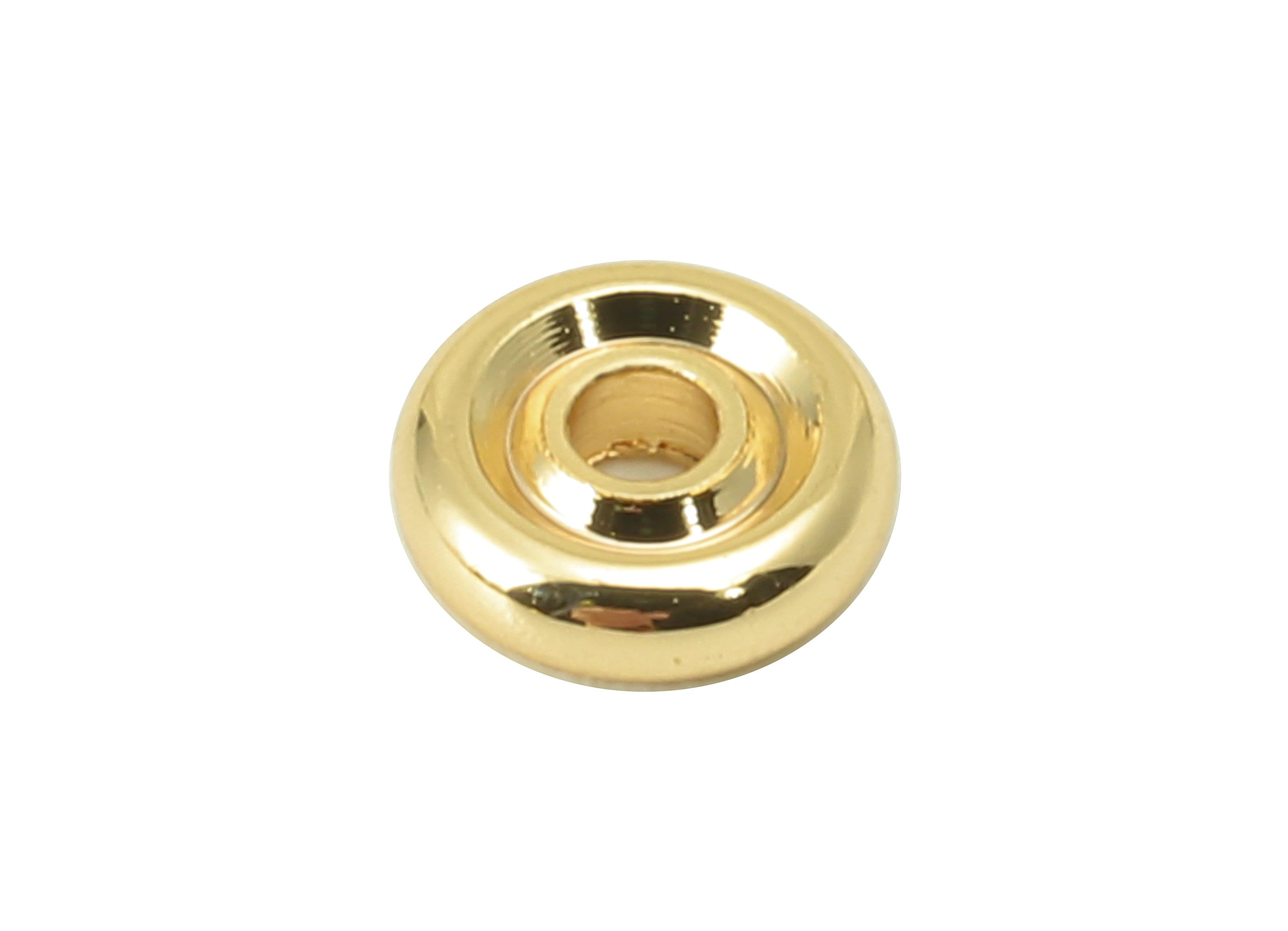Brass Spacer Beads - Brass Gold Donut Spacer Beads - 18K Gold Plated Flat Round Spacer Beads - Jewelry Making- 4.9x4.96x 1.42mm -RGP6046 - DOMEDBAZAAR