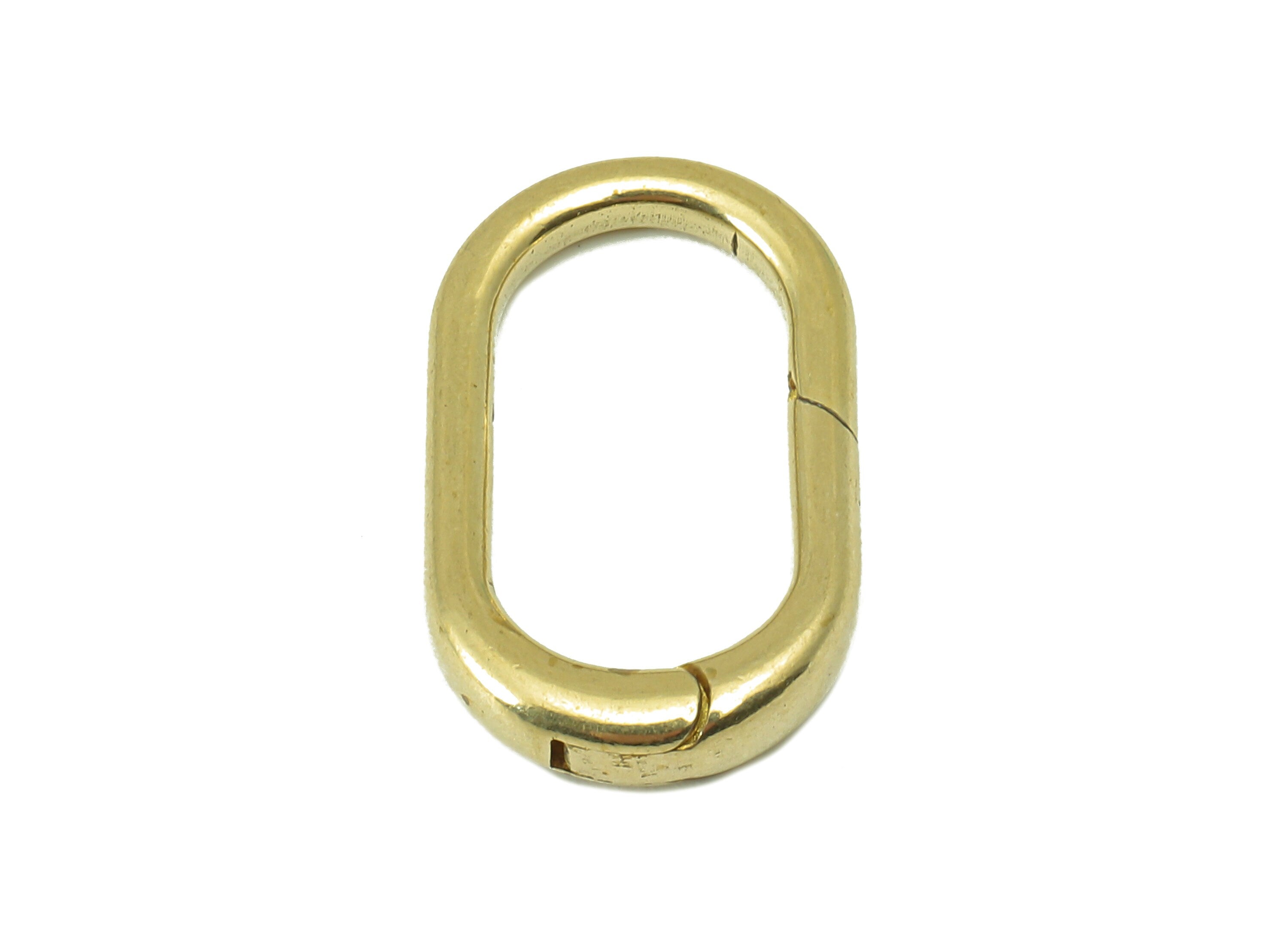 Brass Ellipse Clasp - Raw Brass Hoop Clasp - Brass Hoop Clasp- Jewelry Supplies - For Necklace - 19.71 x 12.04 x 3.07mm- PP8298 - DOMEDBAZAAR