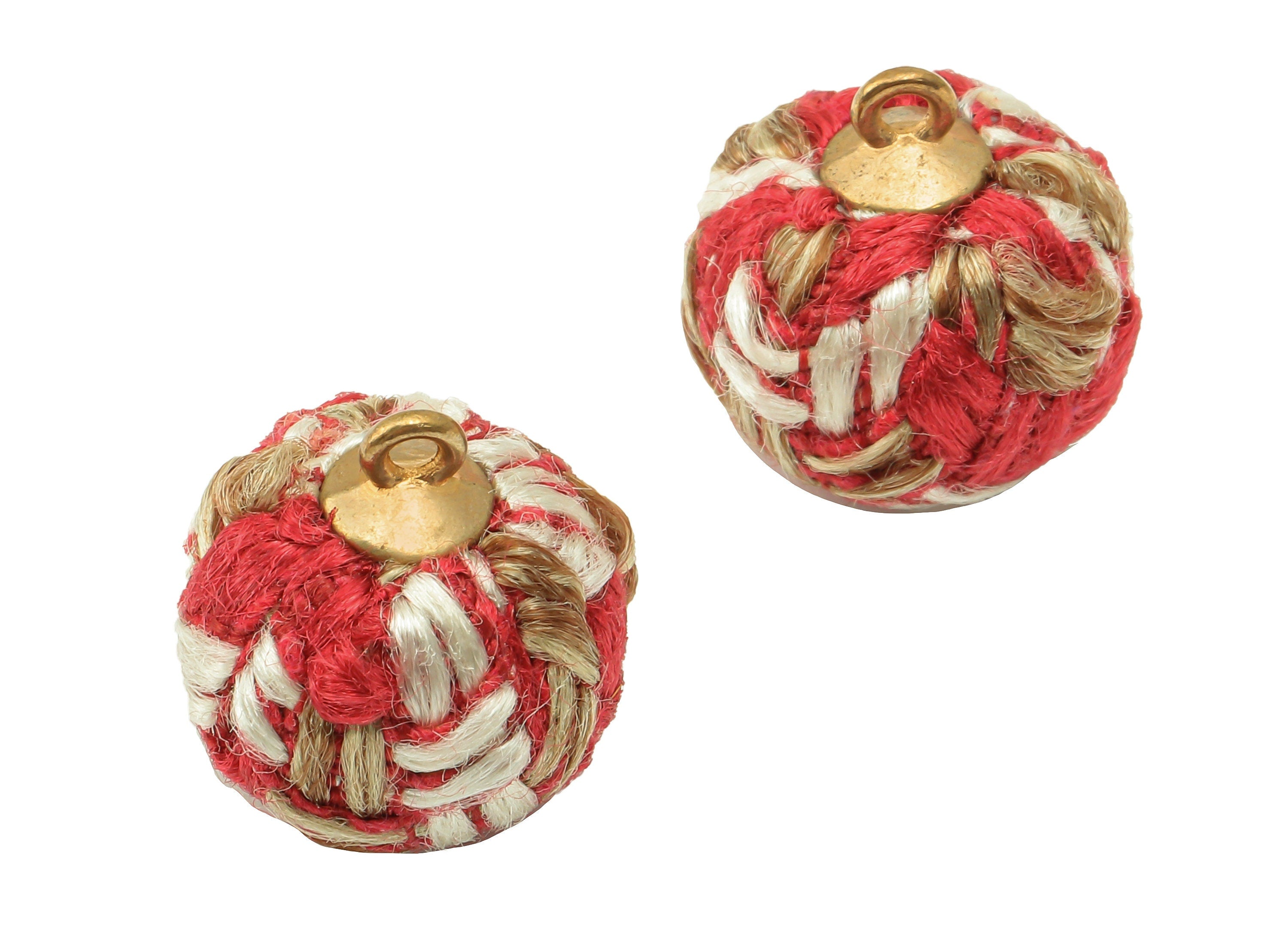 Pom Pom Earring Charms - Fur Ball Pendant - Aluminum Alloy - Earring Findings - Jewelry Accessories - 18 x 15 x 15mm - TT1003 - DOMEDBAZAAR