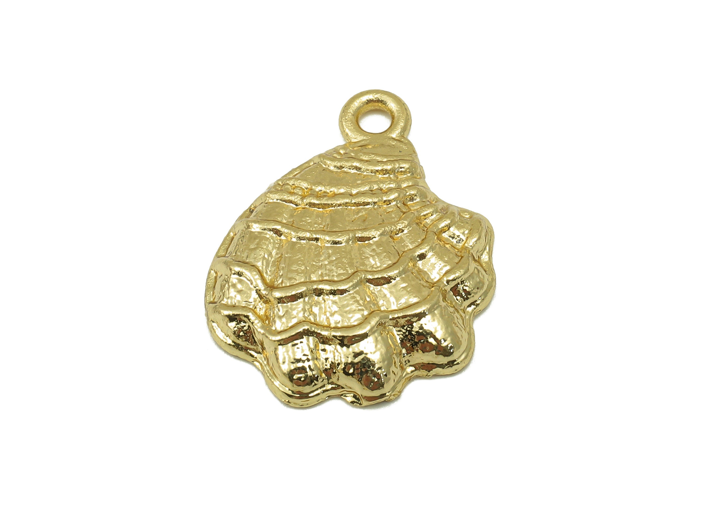 Alloy See Shell Charms - Zinc Alloy Marine Life Pendant -Zinc Alloy See Shell Charms - KC Gold Tone Plated -22.29 x 17.95 x 1.91mm - ZZ2041 - DOMEDBAZAAR