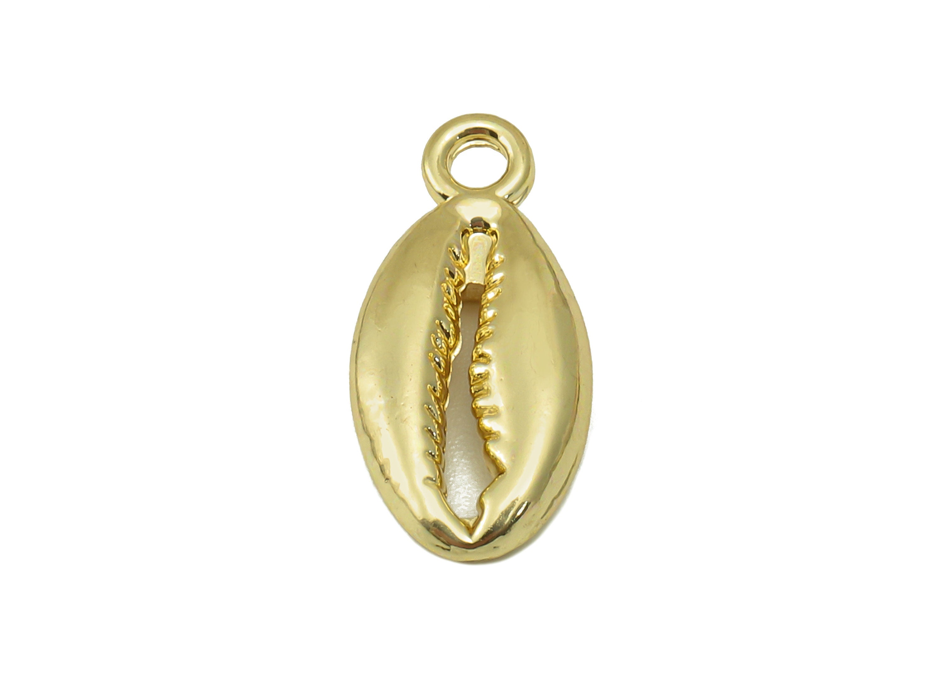 Alloy Lobster Charm - Zinc Alloy Gold Cowrie Charm - Bead Conches -Zinc Alloy Lobster Charm - KC Gold Tone Plated -17.25x8x3mm- ZZ2045 - DOMEDBAZAAR