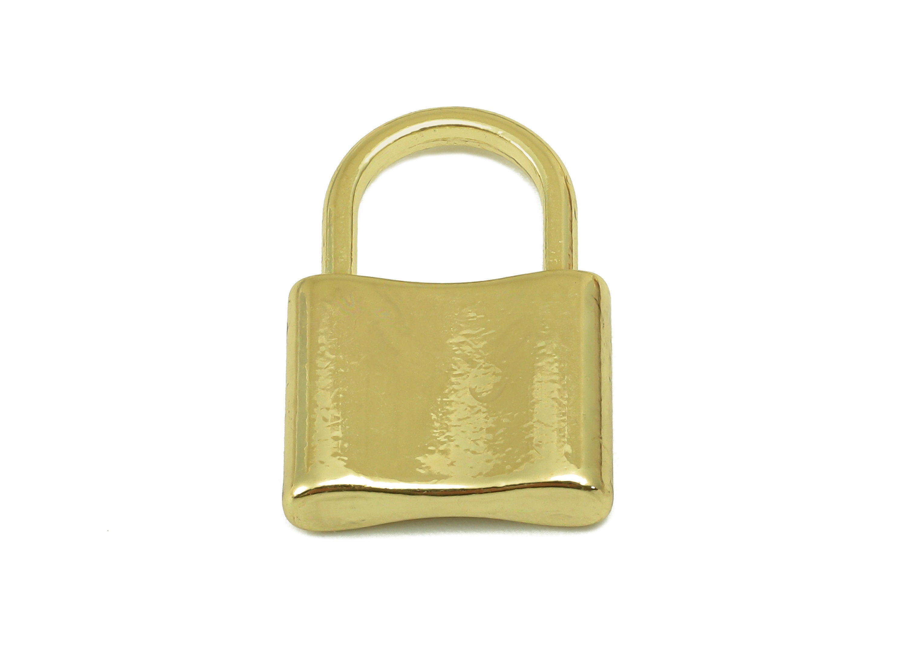 Alloy Lock Charms - Zinc Alloy Padlock Pendant - Lock Pendant - Zinc Alloy Lock Charms - KC Gold Tone Plated - 22.73x 15.45x 4.03mm- ZZ2048 - DOMEDBAZAAR