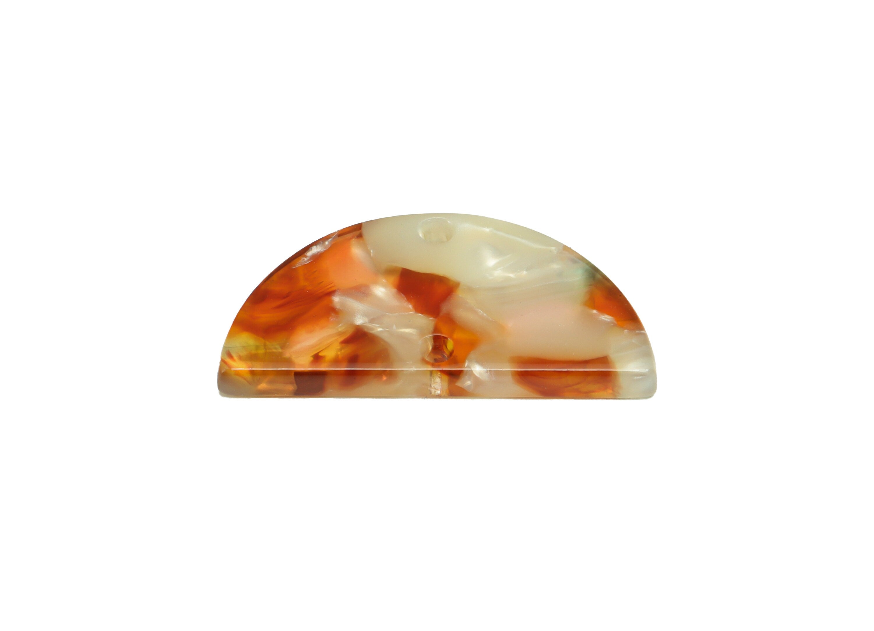 Acetate Semicircle Connectors - 2 Holes - Half Moon Earrings - Jewelry Making Supplies - Color Code:A95 - 29.75x15.04x2.55mm - AC2232-A95 - DOMEDBAZAAR