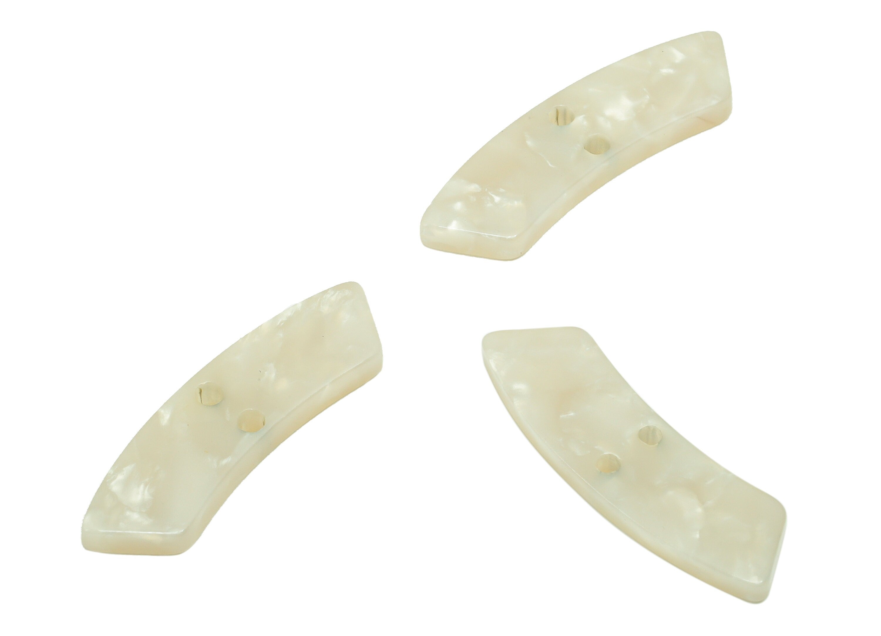 Acrylic Irregular Earring Charms - Acrylic Arrow Fan Pendant - Arc Fan Connector - Ivory Color - Color Code: A12 - 30x9x2mm - AC1557-A12 - DOMEDBAZAAR