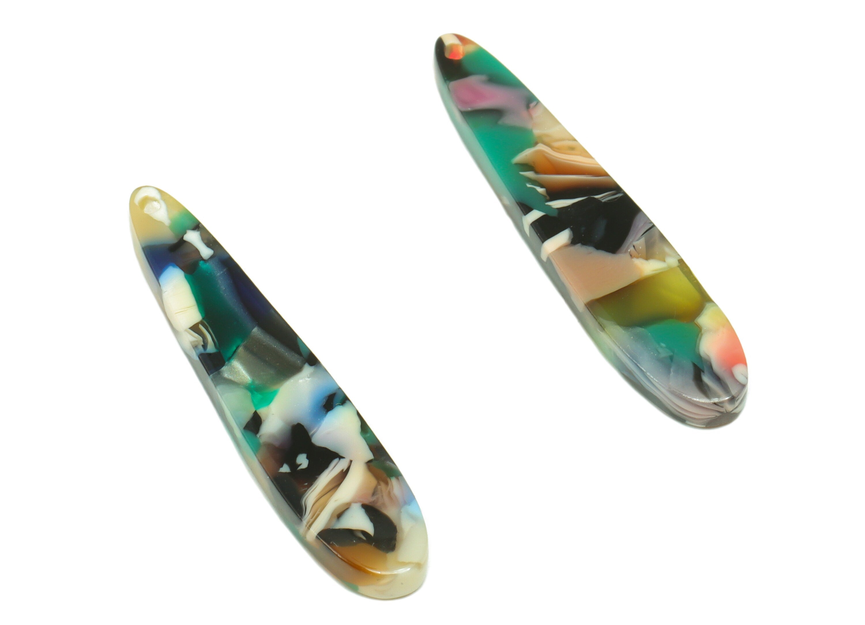 Acetic Acid Stick Charms - Long Bar Earring and Pendant - Earring Findings - Jewelry Making - Color Code: A893 -34x6.87x2.77mm - AC1644-A893 - DOMEDBAZAAR