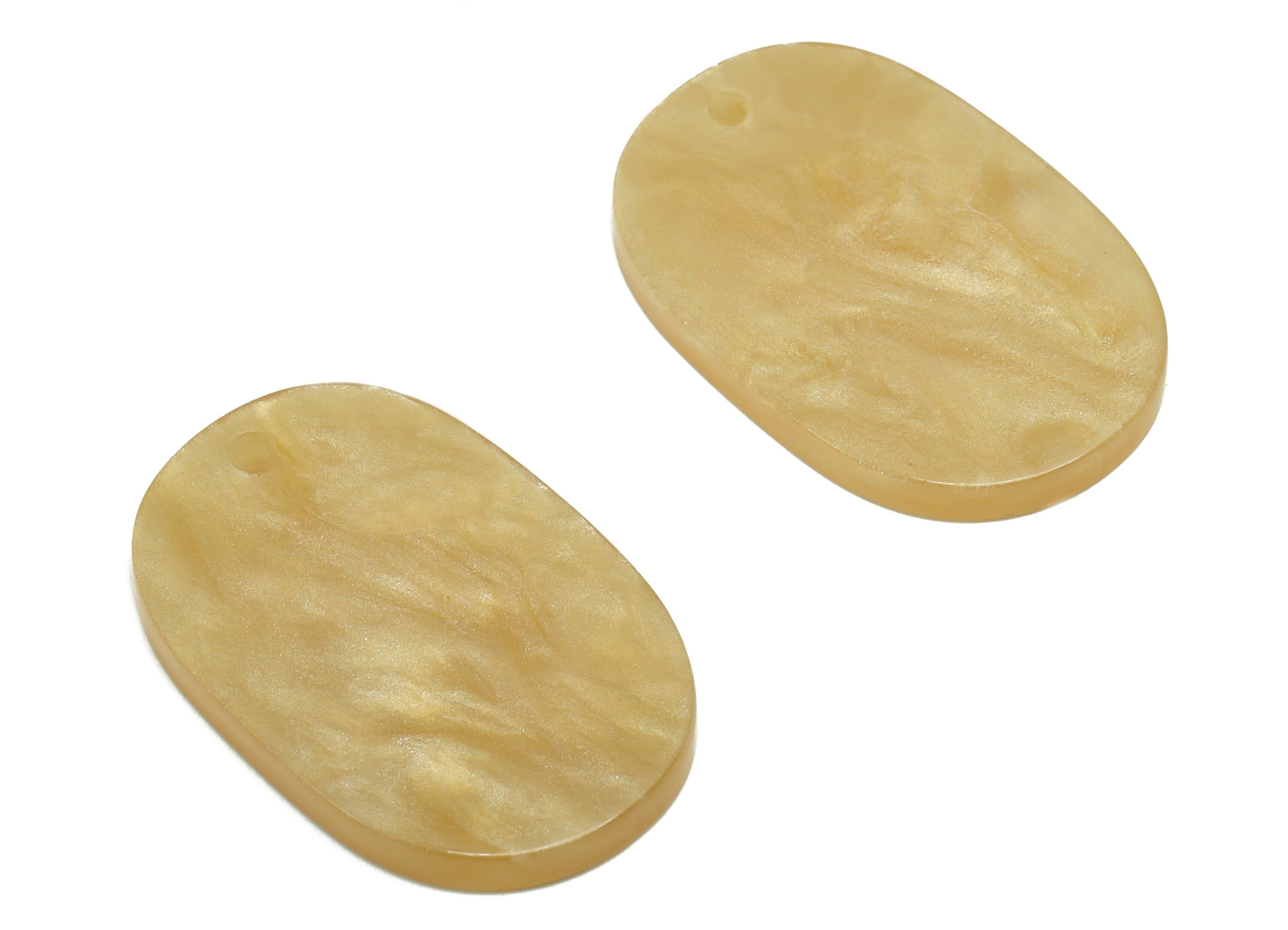 Acrylic Oval Earring Charms - Oval Brown Pendant - Earring Findings - Jewelry Supplies - Color Code: A899 - 27.37x 17.9x 2.22mm- AC1158-A899 - DOMEDBAZAAR