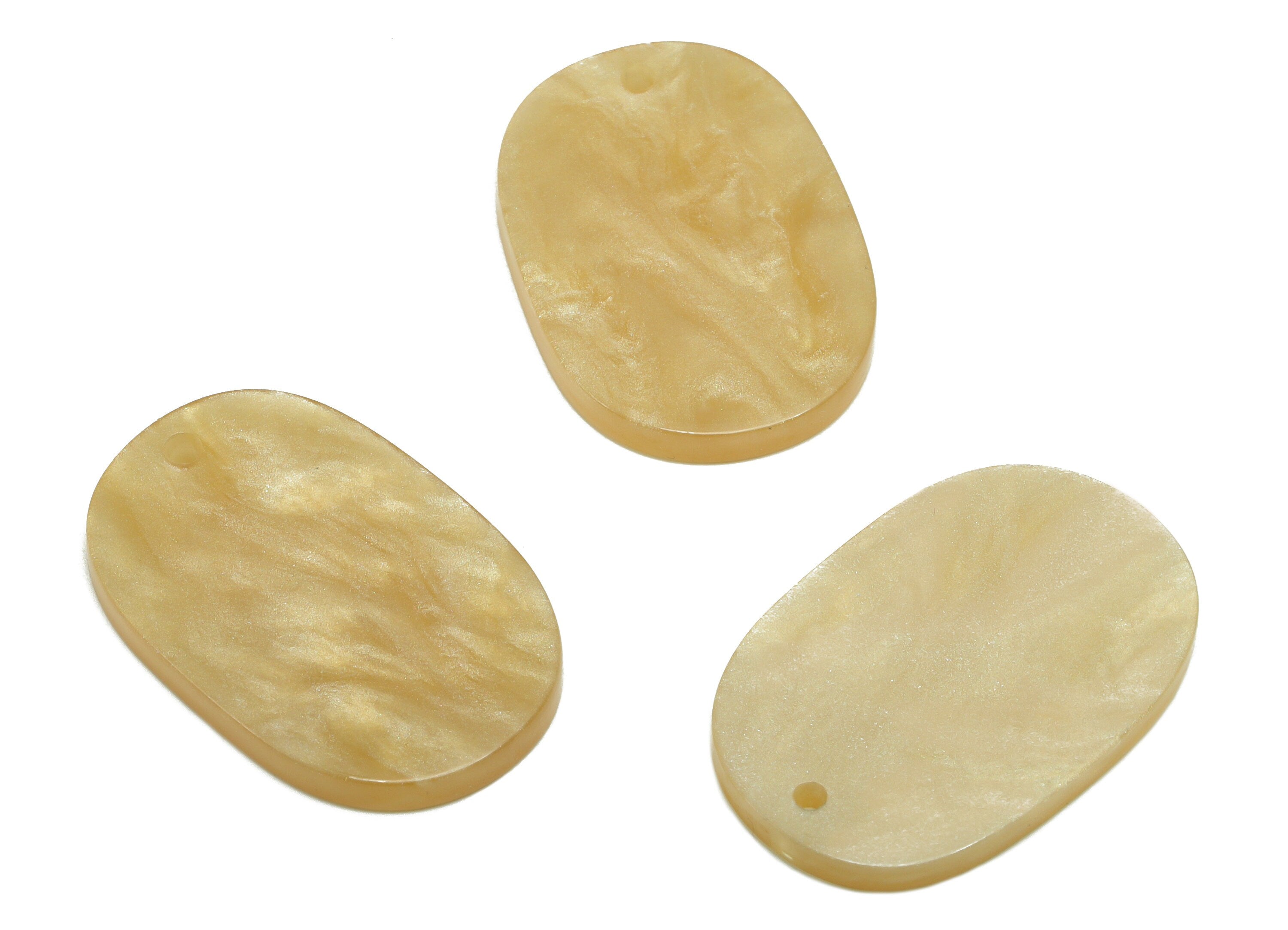 Acrylic Oval Earring Charms - Oval Brown Pendant - Earring Findings - Jewelry Supplies - Color Code: A899 - 27.37x 17.9x 2.22mm- AC1158-A899 - DOMEDBAZAAR