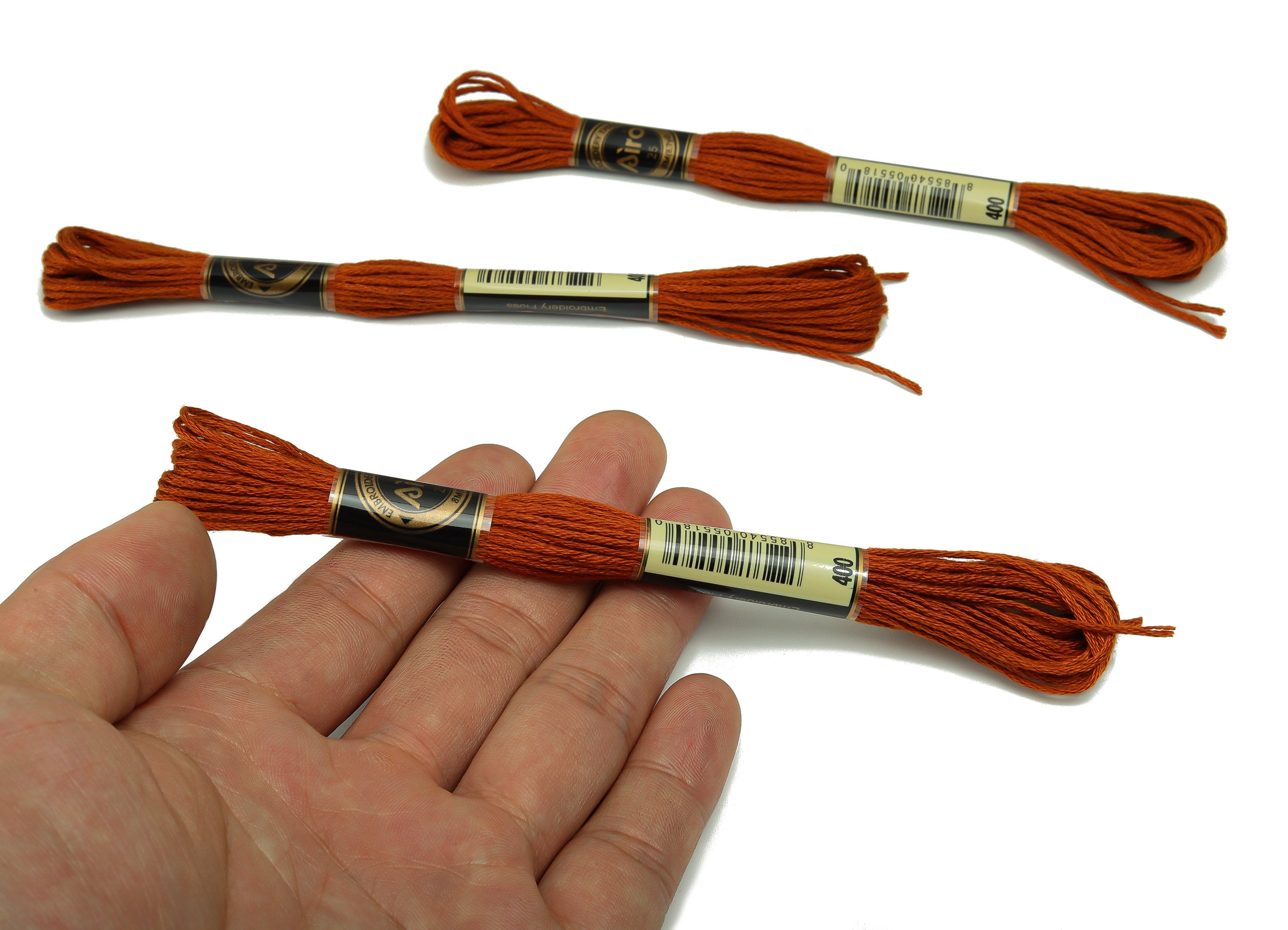 Embroidery Floss - 12 Skeins of 8 meters - Embroidery Thread - Cross Stitch Floss - Embroidery Accessories - HM1055-400 - DOMEDBAZAAR