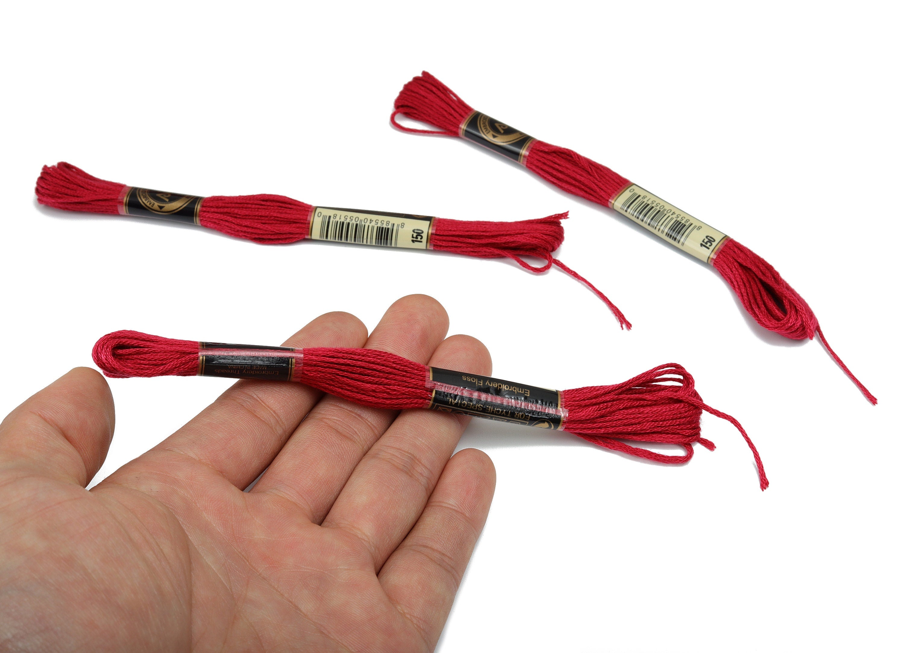 Embroidery Floss - 12 Skeins of 8 meters - Embroidery Thread - Cross Stitch Floss - Embroidery Accessories - HM1055-150 - DOMEDBAZAAR
