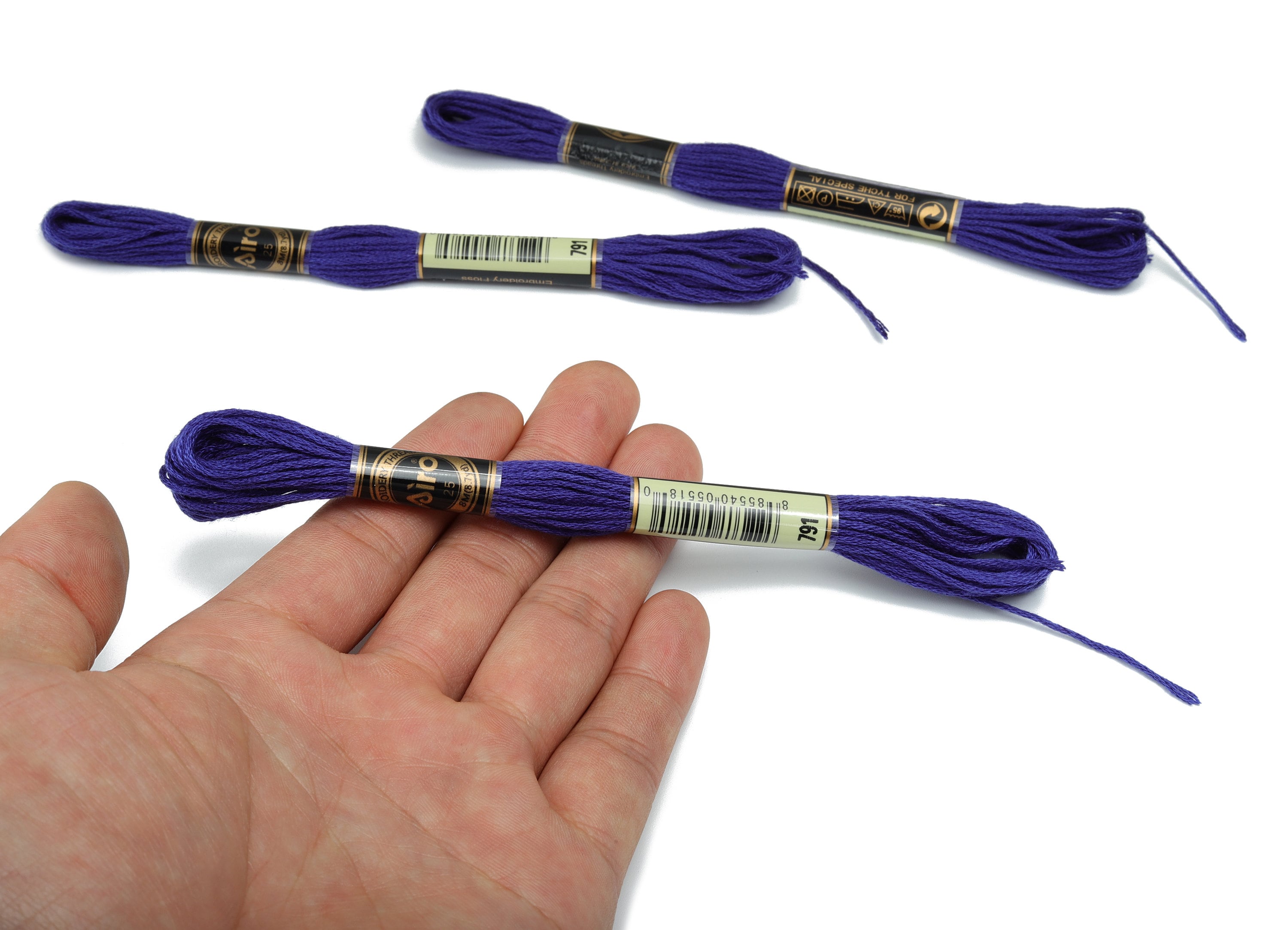 Embroidery Floss - 12 Skeins of 8 meters - Embroidery Thread - Cross Stitch Floss - Embroidery Accessories - HM1055-791 - DOMEDBAZAAR