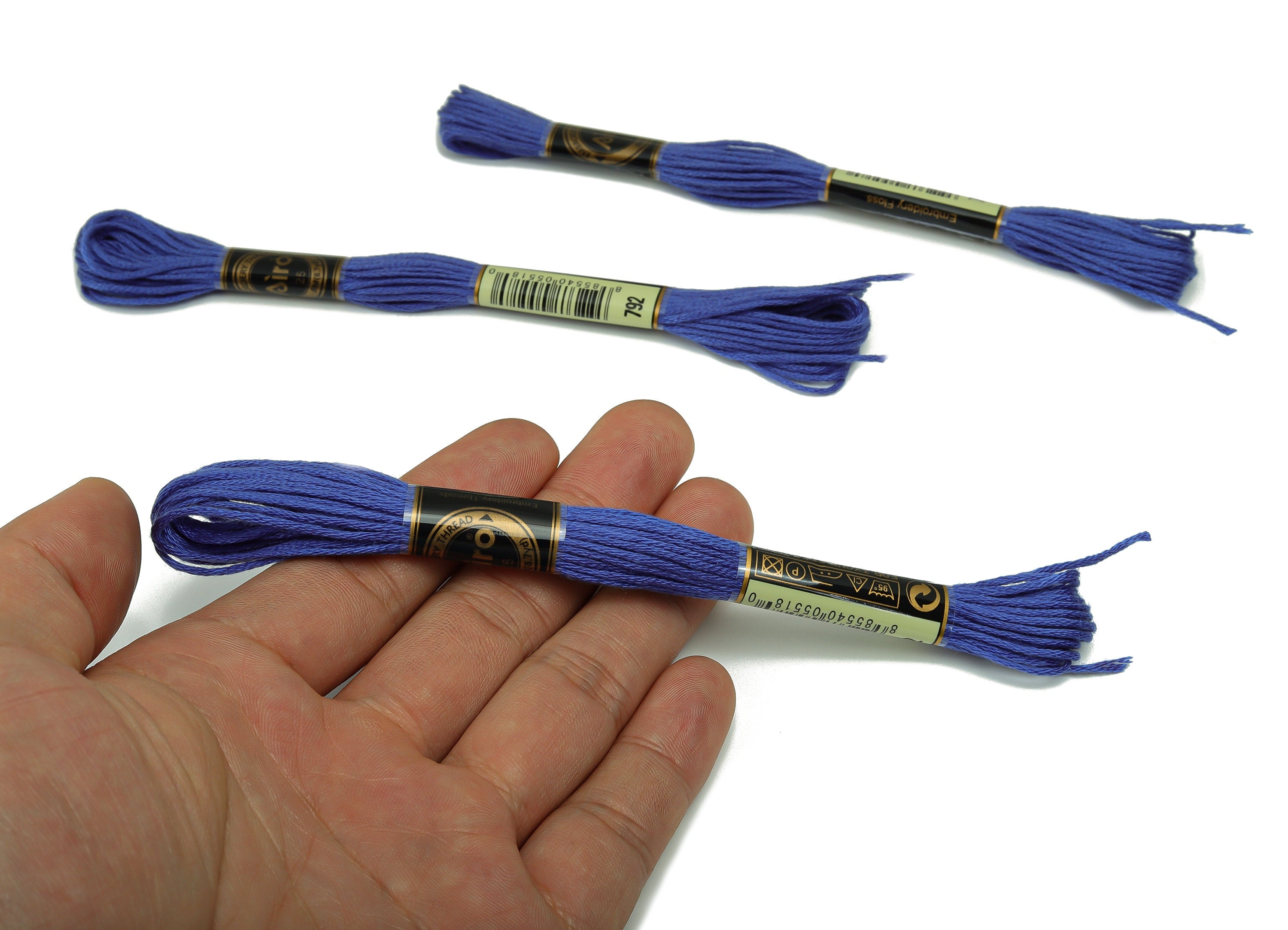 Embroidery Floss - 12 Skeins of 8 meters - Embroidery Thread - Cross Stitch Floss - Embroidery Accessories - HM1055-792 - DOMEDBAZAAR