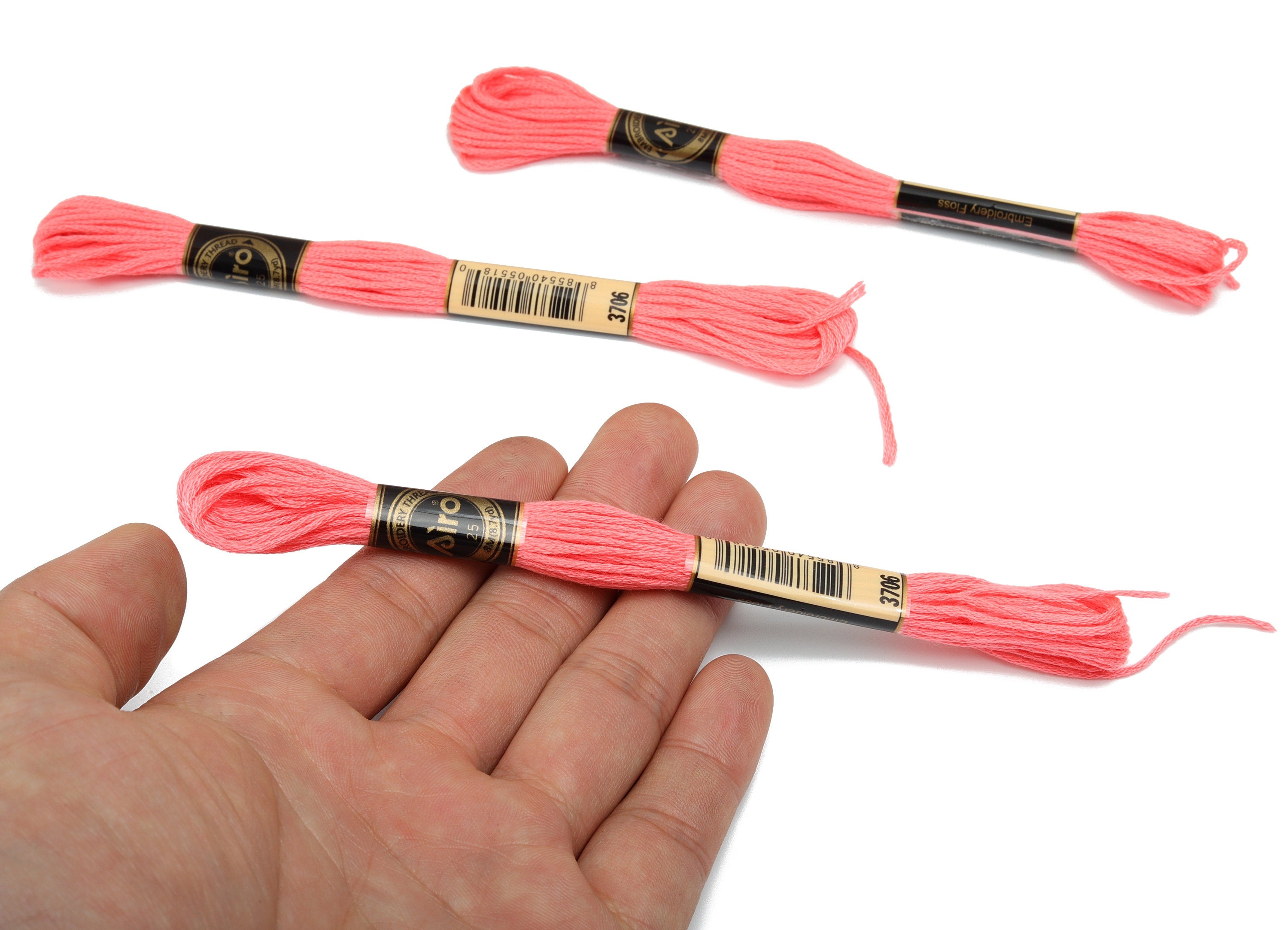 Embroidery Floss - 12 Skeins of 8 meters - Embroidery Thread - Cross Stitch Floss - Embroidery Accessories - HM1055-3706 - DOMEDBAZAAR