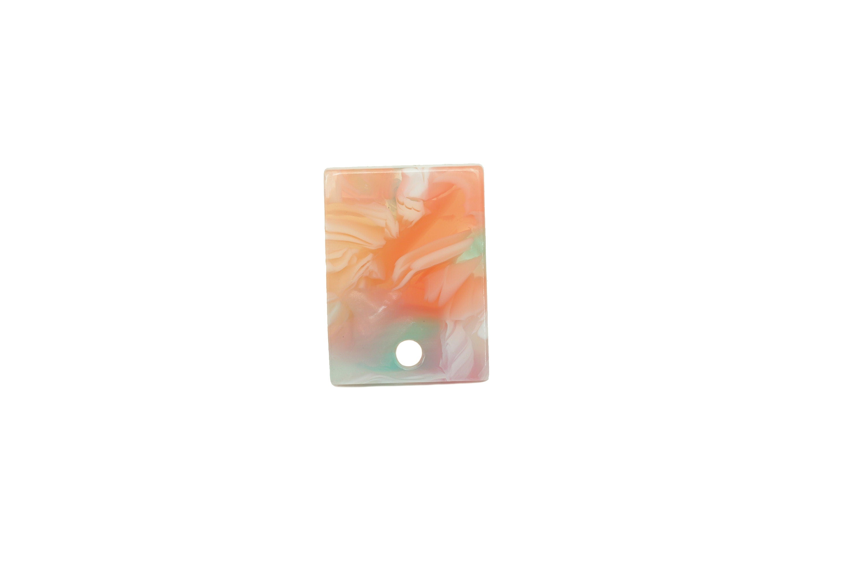 Acrylic Rectangle Earring Stud - Acrylic Summer Earring Post - Surgical Stud - Jewelry Supplies - Color Code: A913- 15x12x3mm - AC1663-A913 - DOMEDBAZAAR