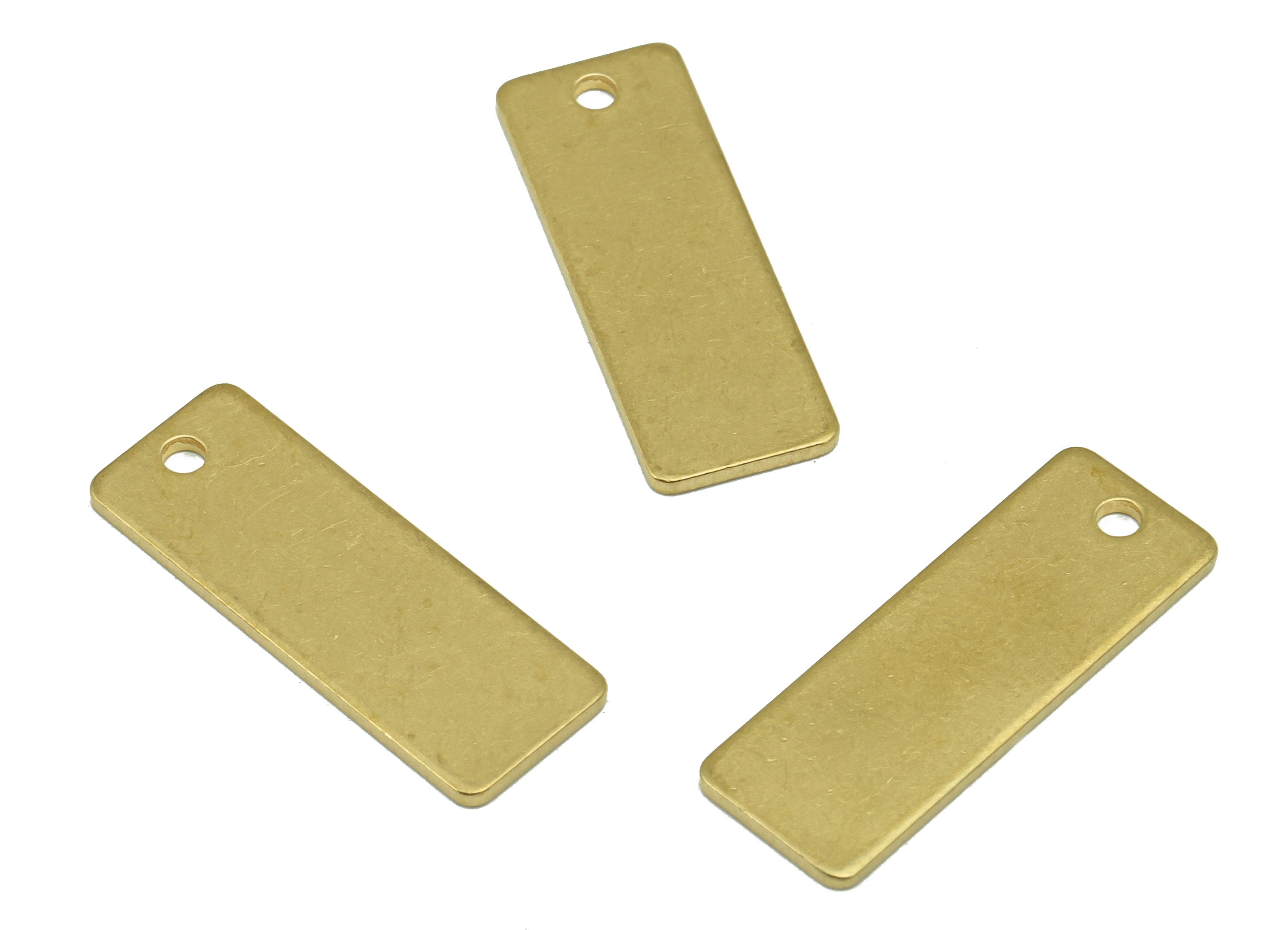 Brass Rectangle Earring Charm - Raw Brass Rectangle Pendant - Stamping Blank Earring Charm - For Necklace -For Bracelet -25x9x0.98mm- PP8599 - DOMEDBAZAAR