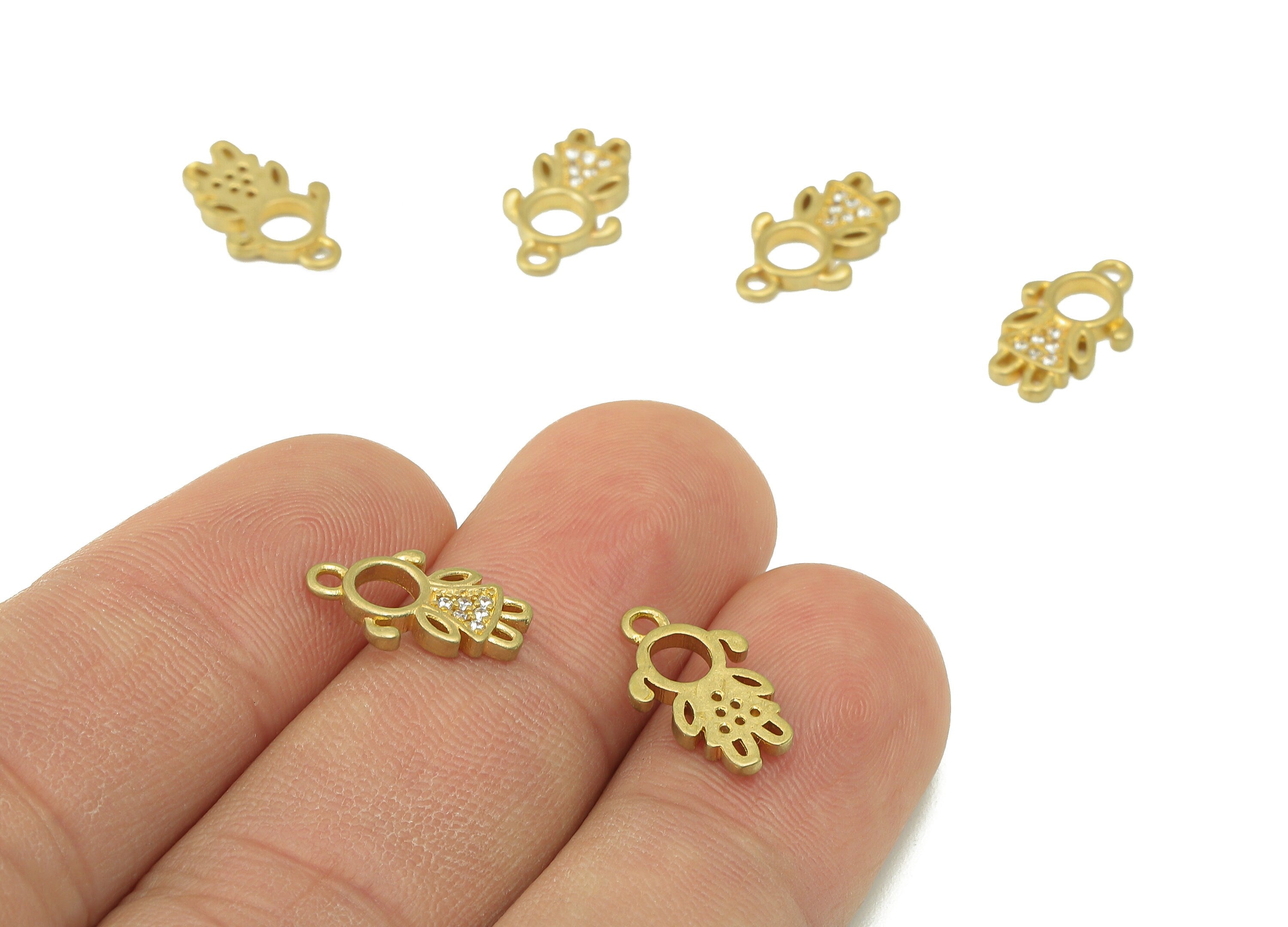 Brass Girl Earring Charm - Raw Brass Cute Girl Shaped Pendant-Cubic Zircon -Girl Charm -For Jewelry Making Supplies-13x8x 1.52mm-PP8245 - DOMEDBAZAAR