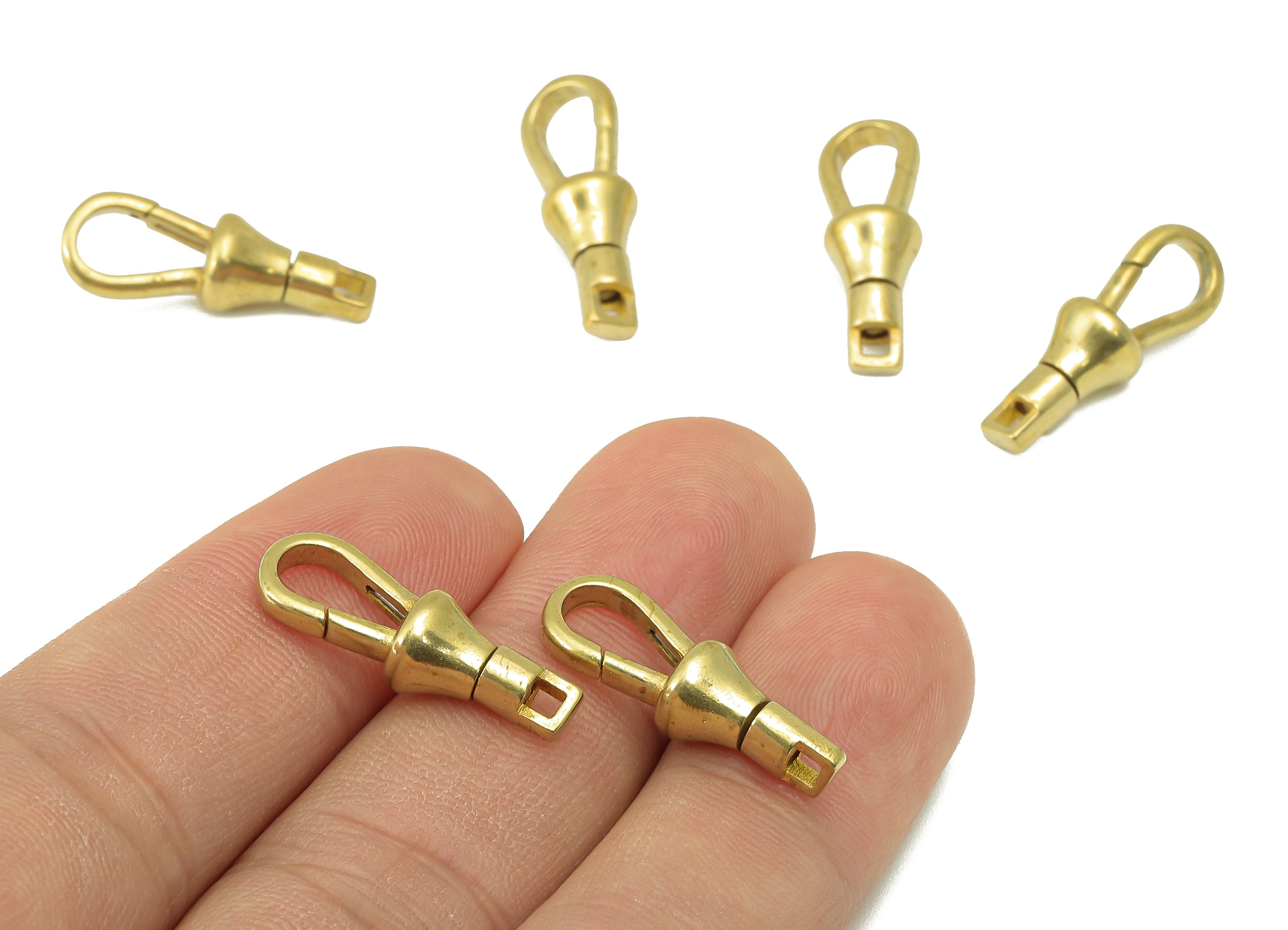 Brass Lobster Claw -Raw Brass Gourd Clasp Charm -Brass Parrot Clasps- For Pendant - For Necklace - 23.12 x 7.98x 7.05mm- PP8292 - DOMEDBAZAAR