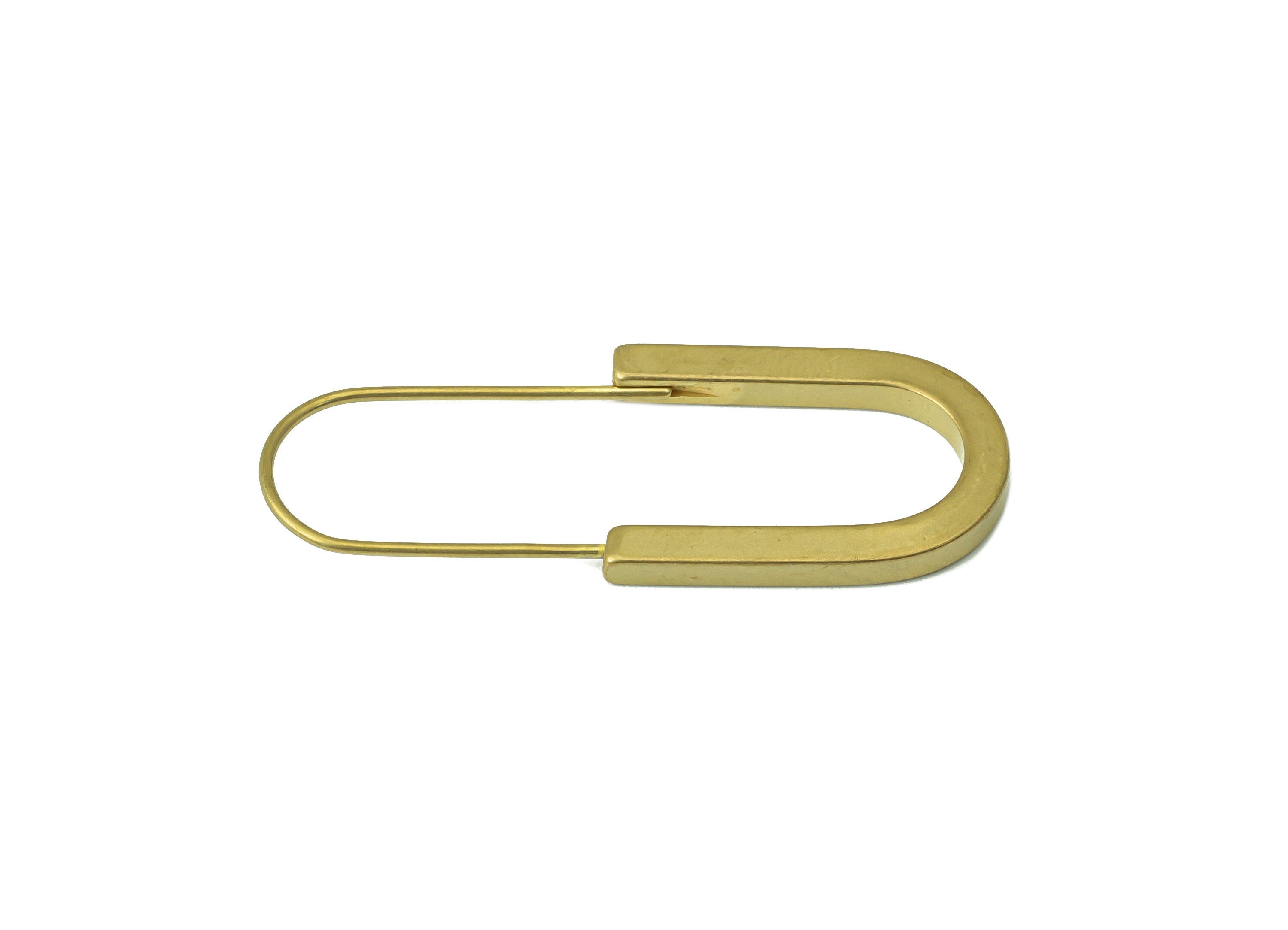Brass U Dangle Earring Wire - Raw Brass Earring Wire Clasp - Brass Oval Earrings Hoop Clasp - Jewelry Supplies - 40.01x15.05x2.48mm-PP8423 - DOMEDBAZAAR