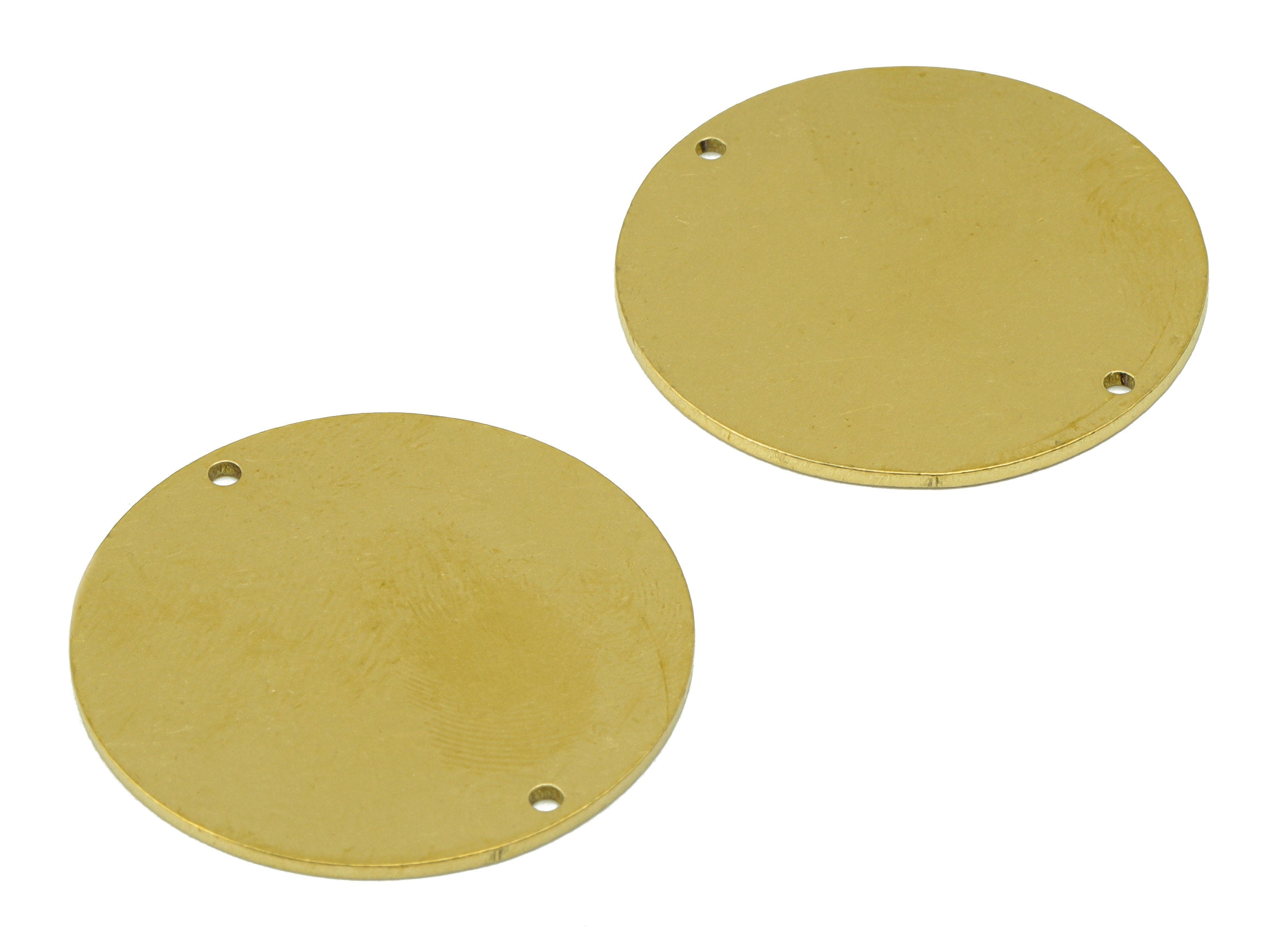 Brass Personalized Stamping blank - Brass Round Connector - Raw Brass Round Connector - Brass Circle Connector - 30.13x29.98x1mm - PP8603 - DOMEDBAZAAR