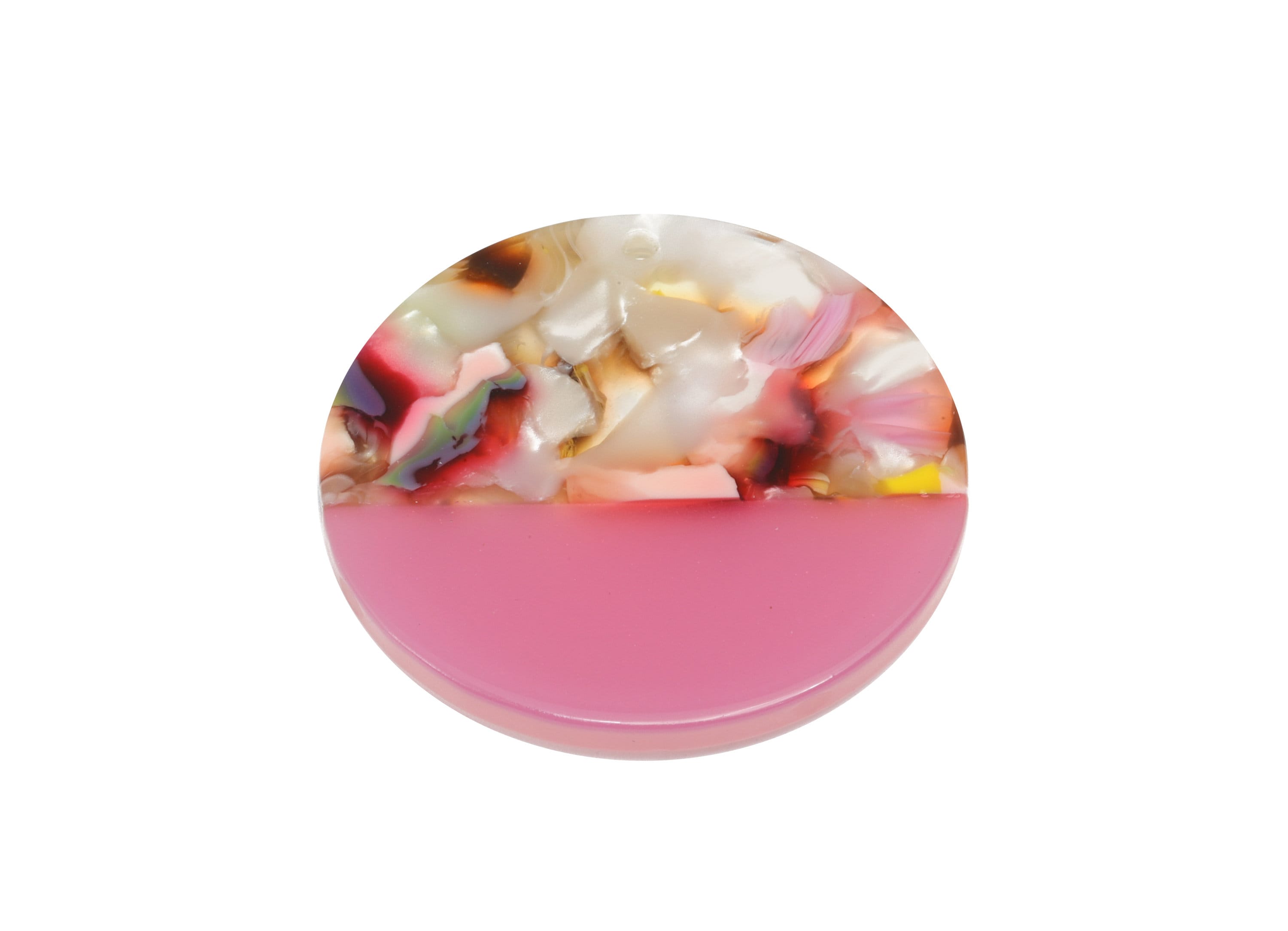 Acrylic Round Charms - Rainbow Earring Charm -Circle Rainbow Pendant - Earring Findings - Color Code: A359 - 35.1x35.1x2.5mm - AC1256-A359 - DOMEDBAZAAR