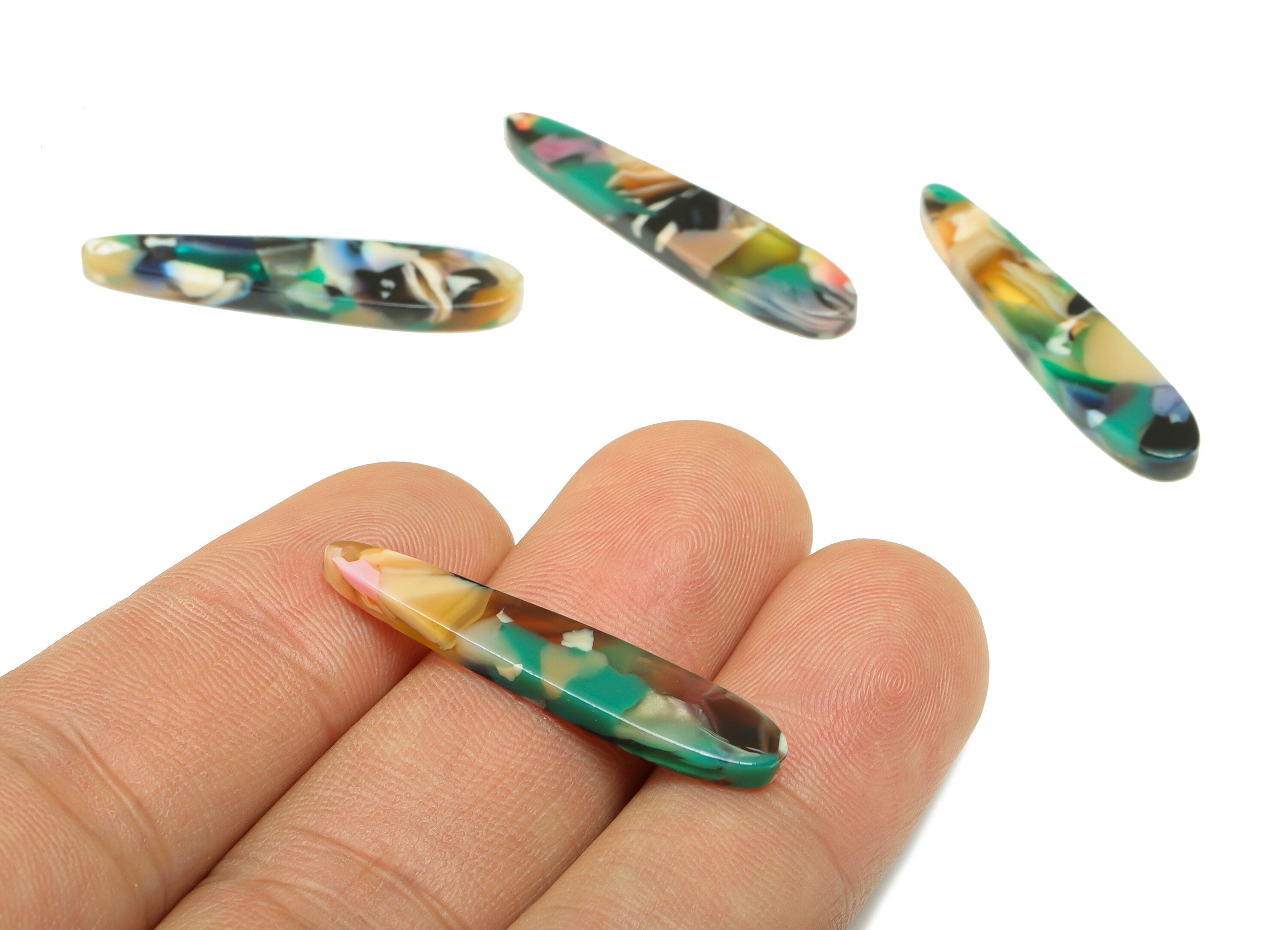 Acetic Acid Stick Charms - Long Bar Earring and Pendant - Earring Findings - Jewelry Making - Color Code: A893 -34x6.87x2.77mm - AC1644-A893 - DOMEDBAZAAR