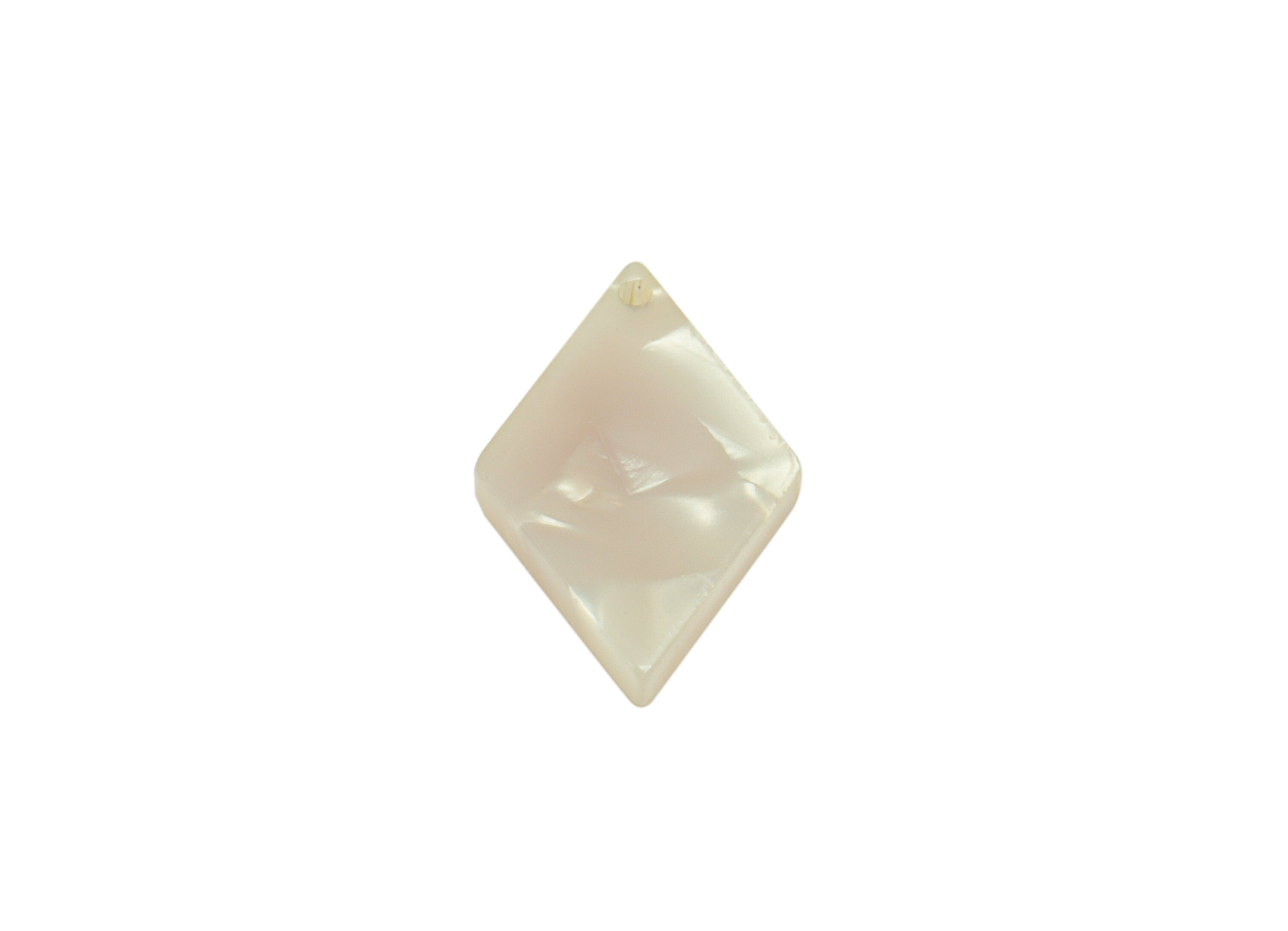 Acetic Acid Rhombus Charm - Acetic Rhombus Earrings and Pendant - Ivory Color - Color Code:A901 - 19.04x 11.93 x 2.71mm- AC1539-A901 - DOMEDBAZAAR
