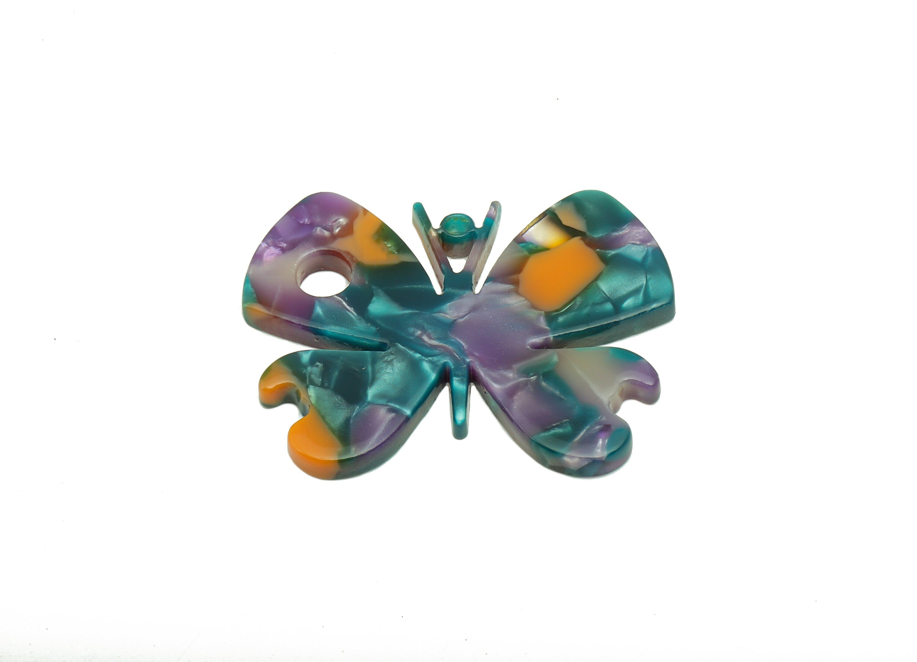 Acetic Acid Earring Charm - Butterfly Earring Charm -Animal Earring Pendant With Hole - Jewelry Making -33.47x 25.94x 2.49mm - AC2591-A903 - DOMEDBAZAAR