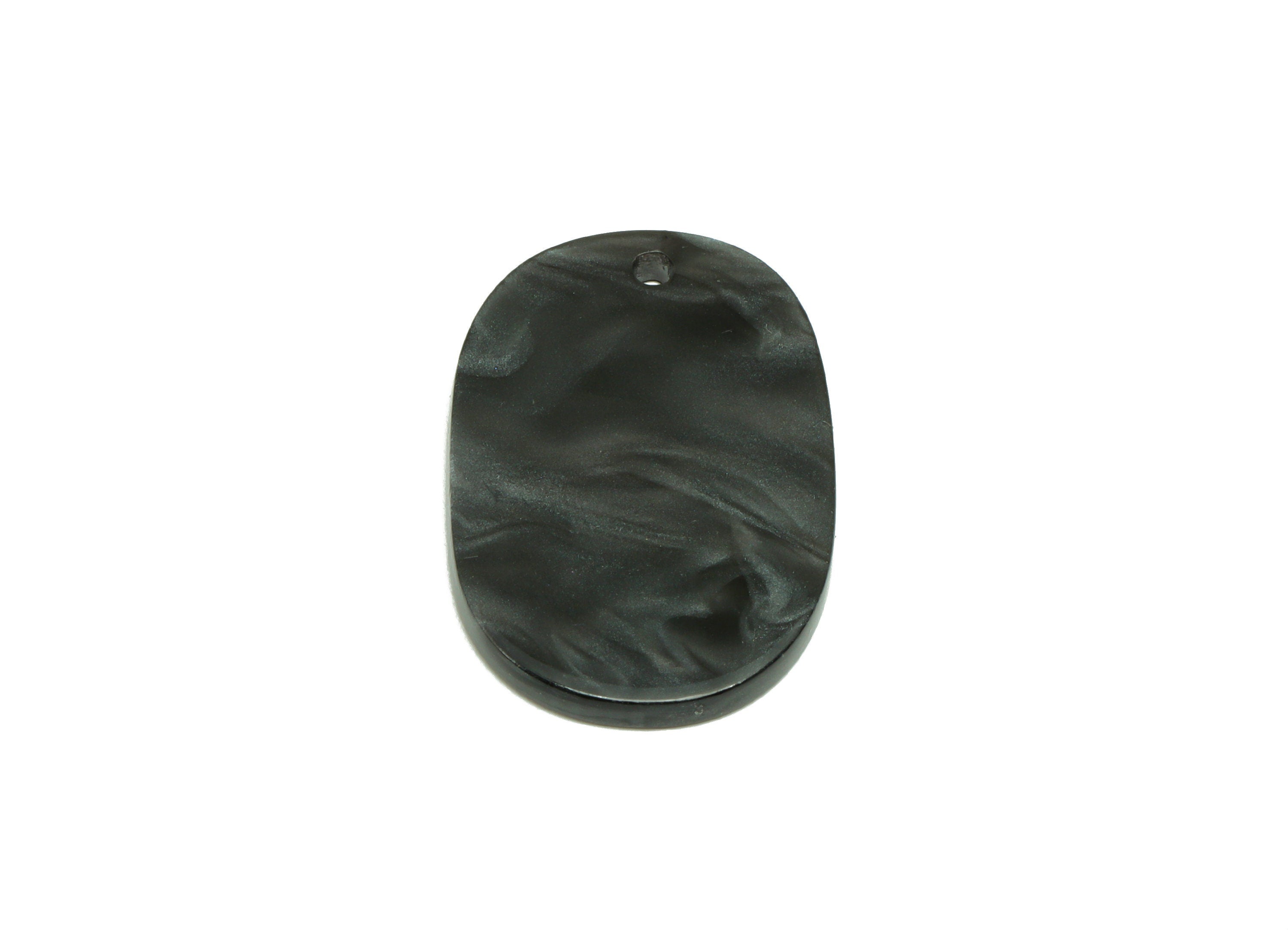 Acrylic Oval Earring Charms - Oval Gray Pendant - Earring Findings - Jewelry Supplies - Color Code: A897- 27.37x17.76 x 2.35mm- AC1158-A897 - DOMEDBAZAAR