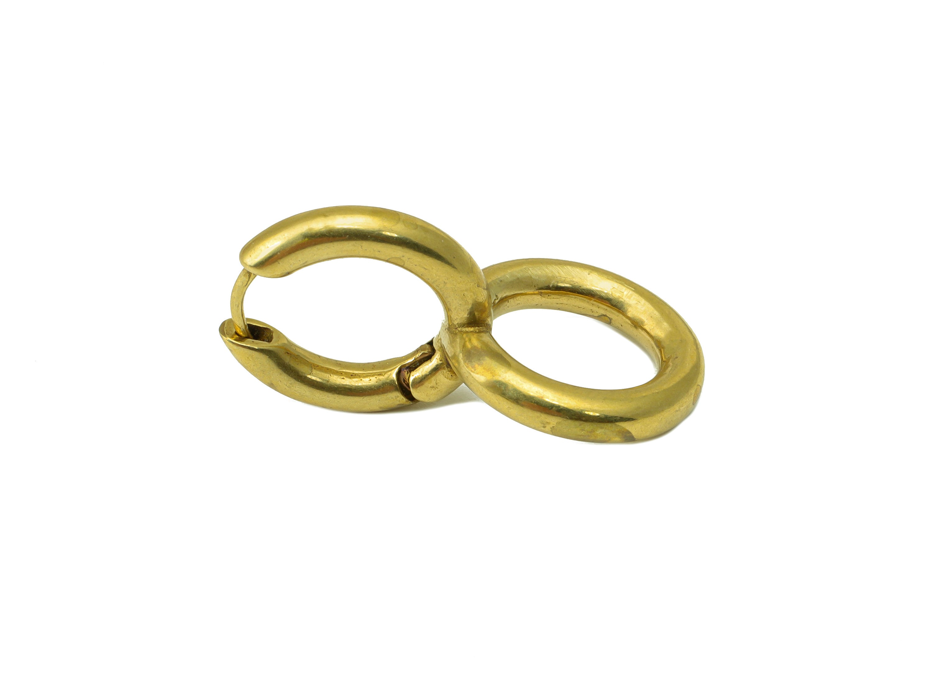 Brass Round Earring Clasp - Raw Brass Hoop Clasp - Brass Link Huggie Hoop Clasp - Brass Double Circle Clasp -Brass 8 Clasp-32x17x3mm- PP8560 - DOMEDBAZAAR