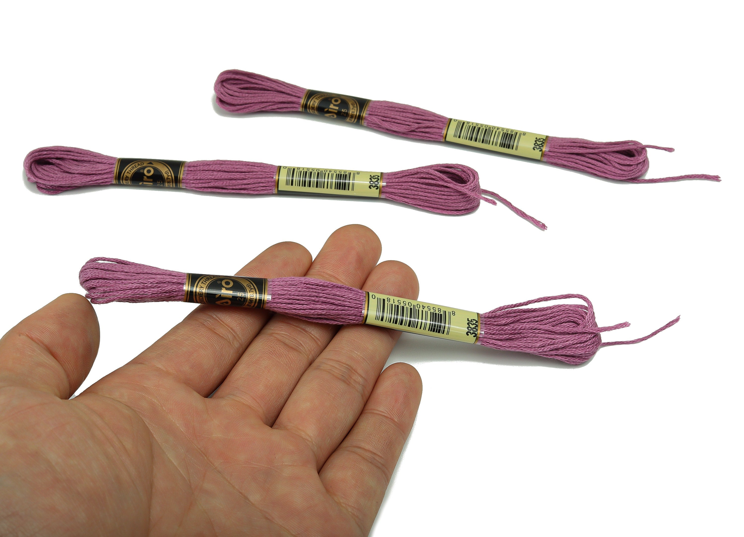 Embroidery Floss - 12 Skeins of 8 meters - Embroidery Thread - Cross Stitch Floss - Embroidery Accessories - HM1055-3835 - DOMEDBAZAAR