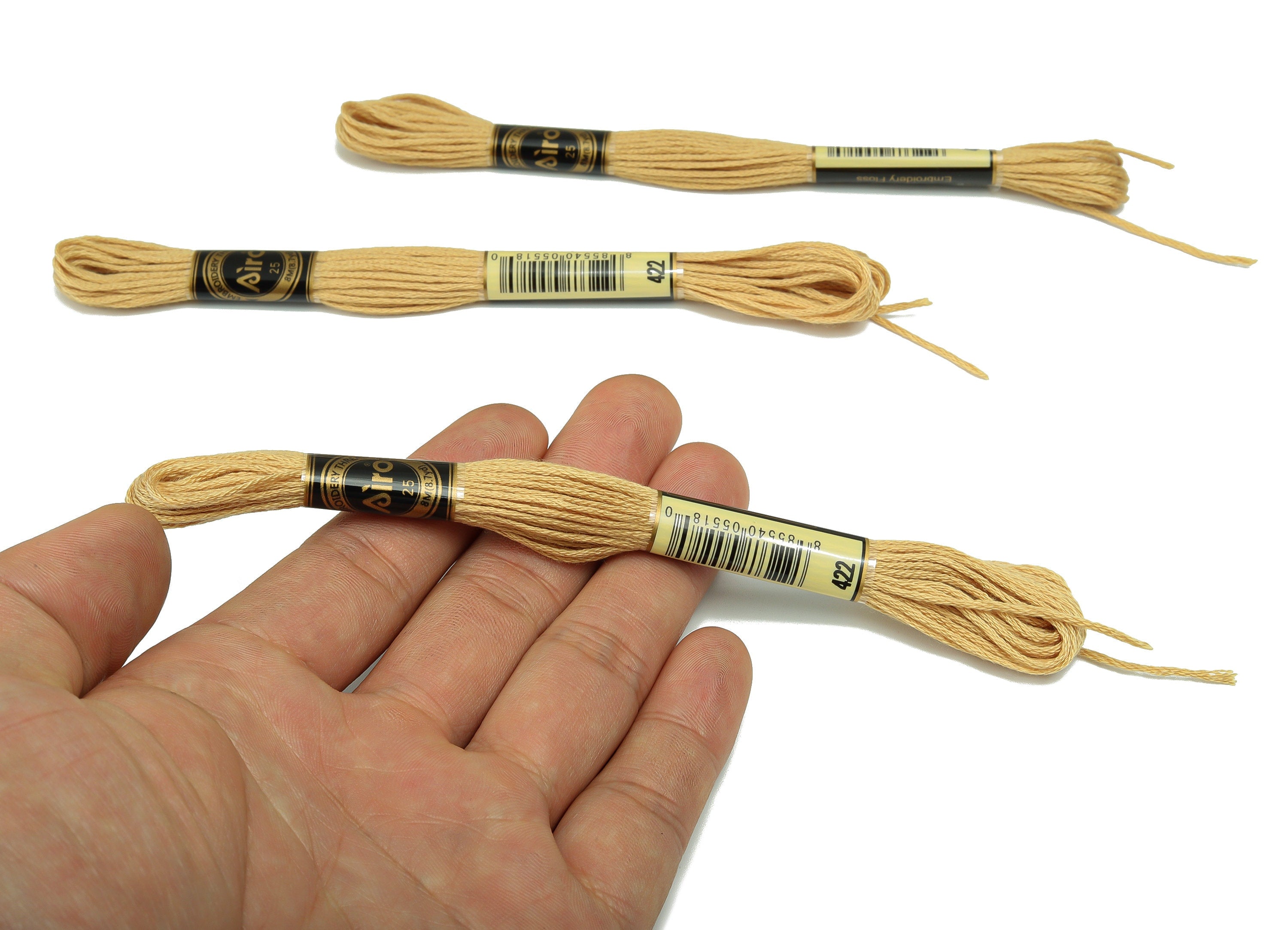 Embroidery Floss - 12 Skeins of 8 meters - Embroidery Thread - Cross Stitch Floss - Embroidery Accessories - HM1055-422 - DOMEDBAZAAR