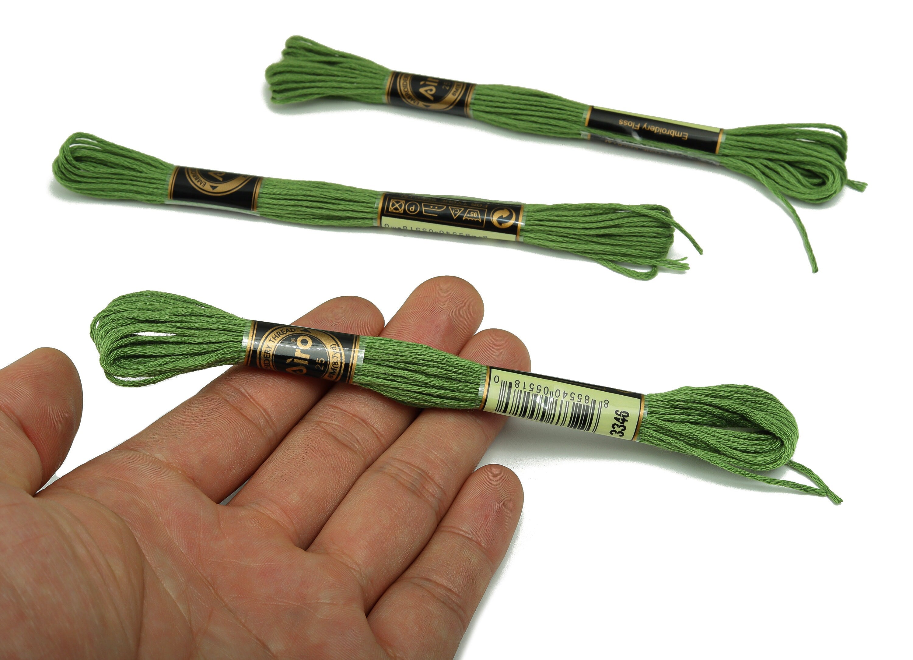 Embroidery Floss - 12 Skeins of 8 meters - Embroidery Thread - Cross Stitch Floss - Embroidery Accessories - HM1055-3346 - DOMEDBAZAAR