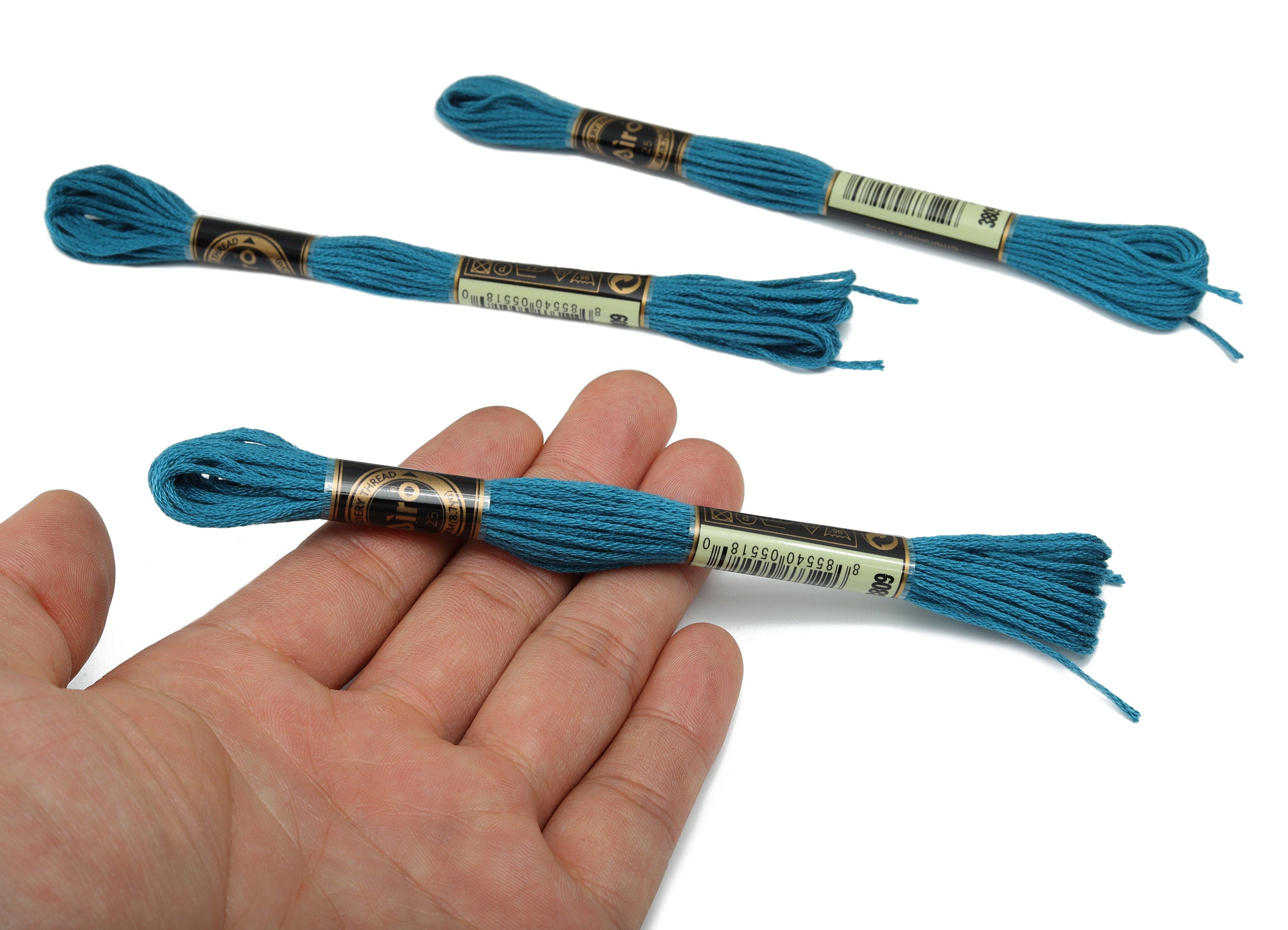 Embroidery Floss - 12 Skeins of 8 meters - Embroidery Thread - Cross Stitch Floss - Embroidery Accessories - HM1055-3809 - DOMEDBAZAAR