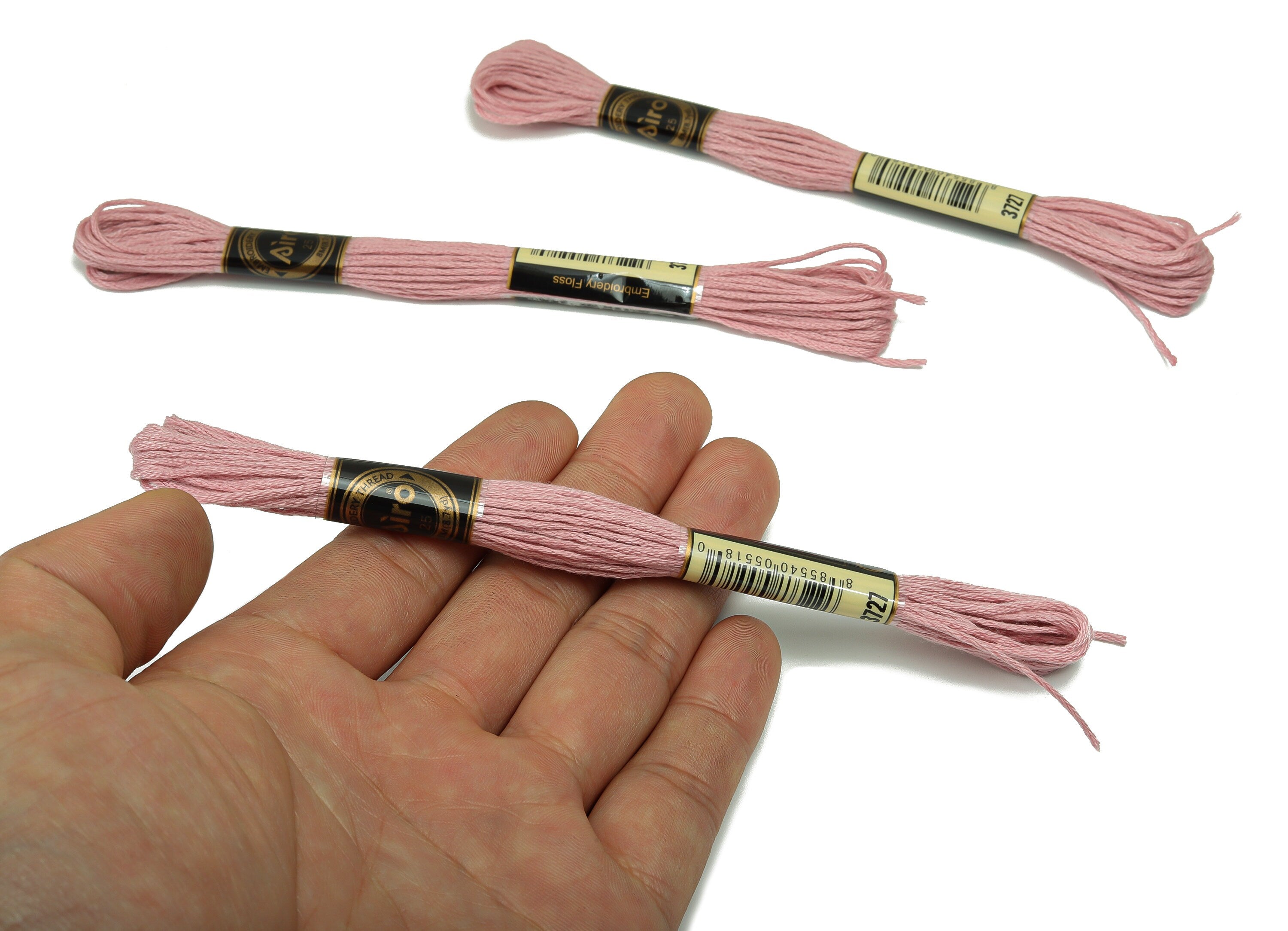 Embroidery Floss - 12 Skeins of 8 meters - Embroidery Thread - Cross Stitch Floss - Embroidery Accessories - HM1055-3727 - DOMEDBAZAAR