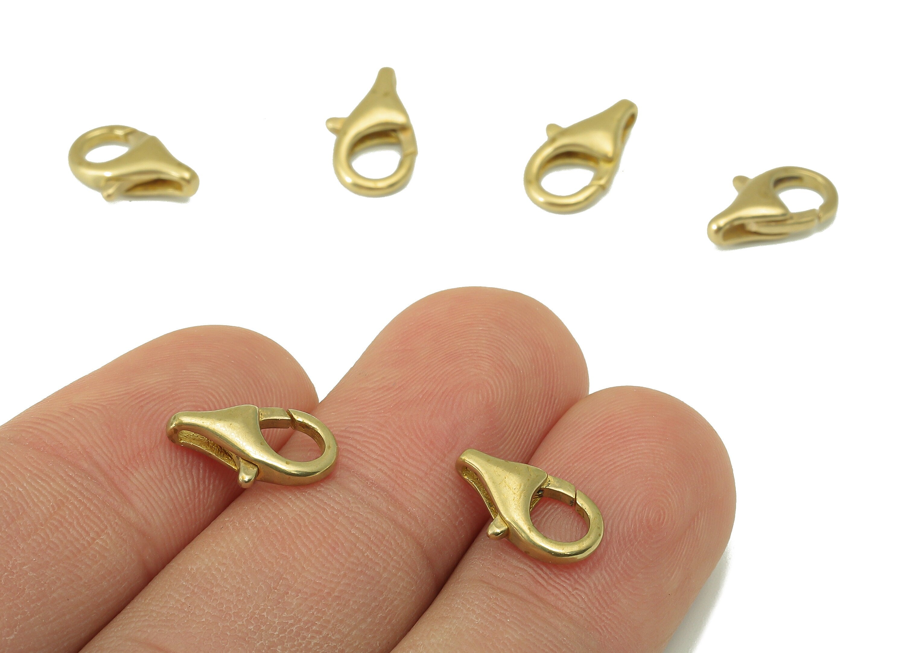 Brass Lobster Claw Clasps - Raw Brass Mini Parrot Clasp - Gold Parrot Clasp - For Bracelet - For Necklace - 12.9x7.14x 3.56mm- PP8337 - DOMEDBAZAAR