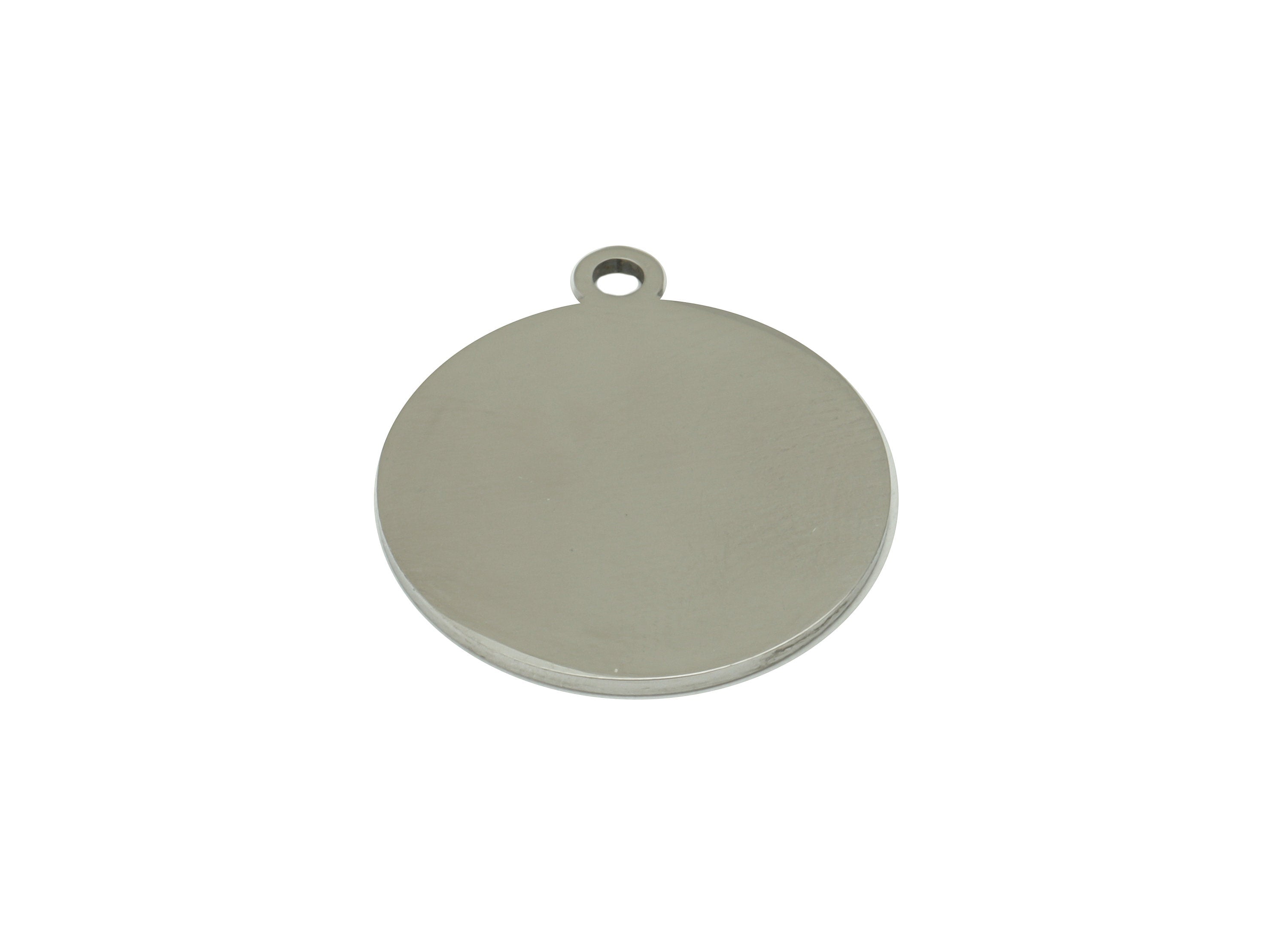 Stainless Steel Round Earring Charm - Steel Round Pendant -Circle Earring Charm - Stamping Blank - For Necklace -21.6x18.95x1mm- SS1461 - DOMEDBAZAAR