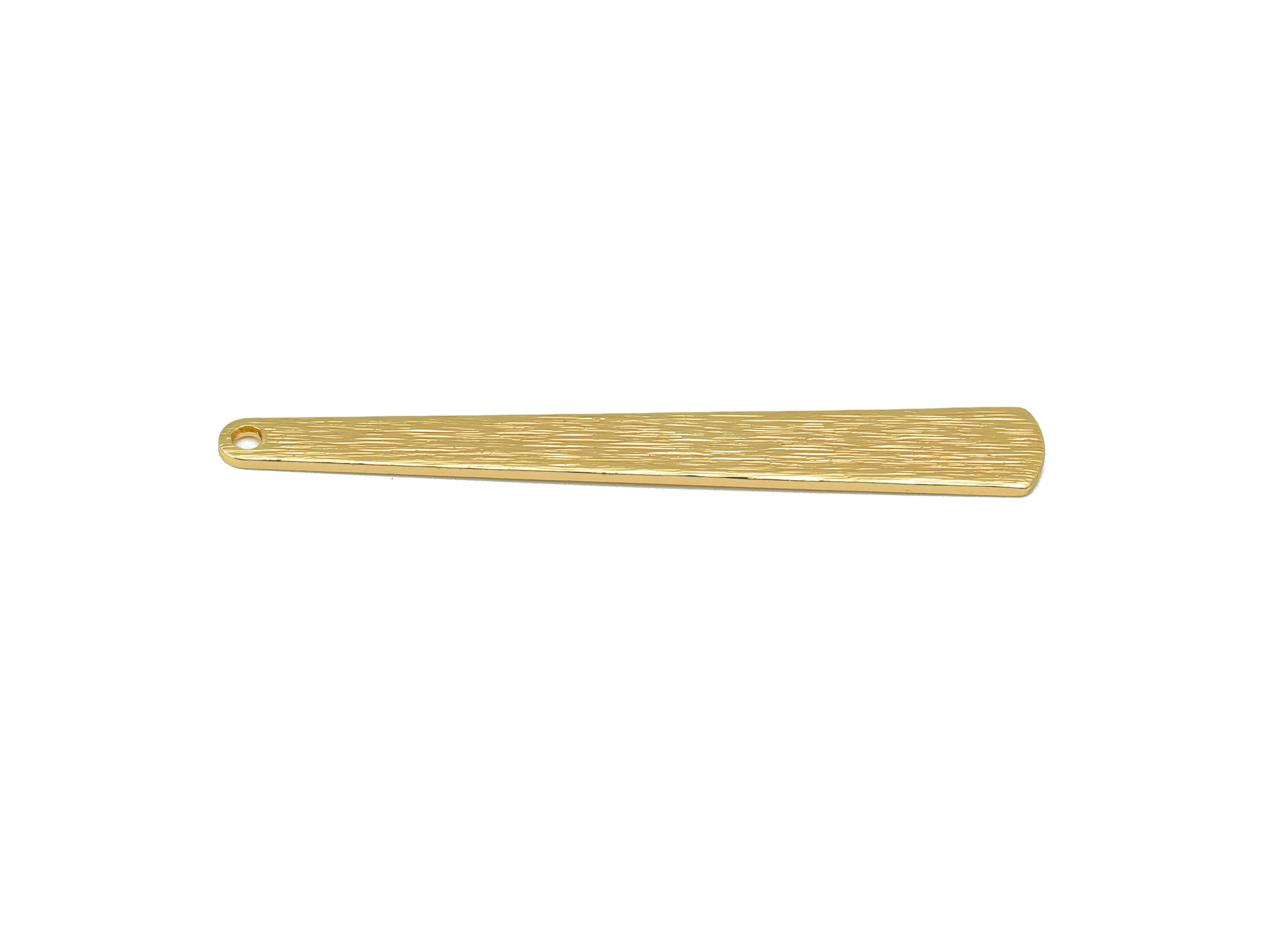 Brass Earring Charm - Long Bar Earring Charm - Stick Earring Charm - Stamping Blank -18K Real Gold Plating - 43.1x5.7x0.82mm - RGP6693 - DOMEDBAZAAR