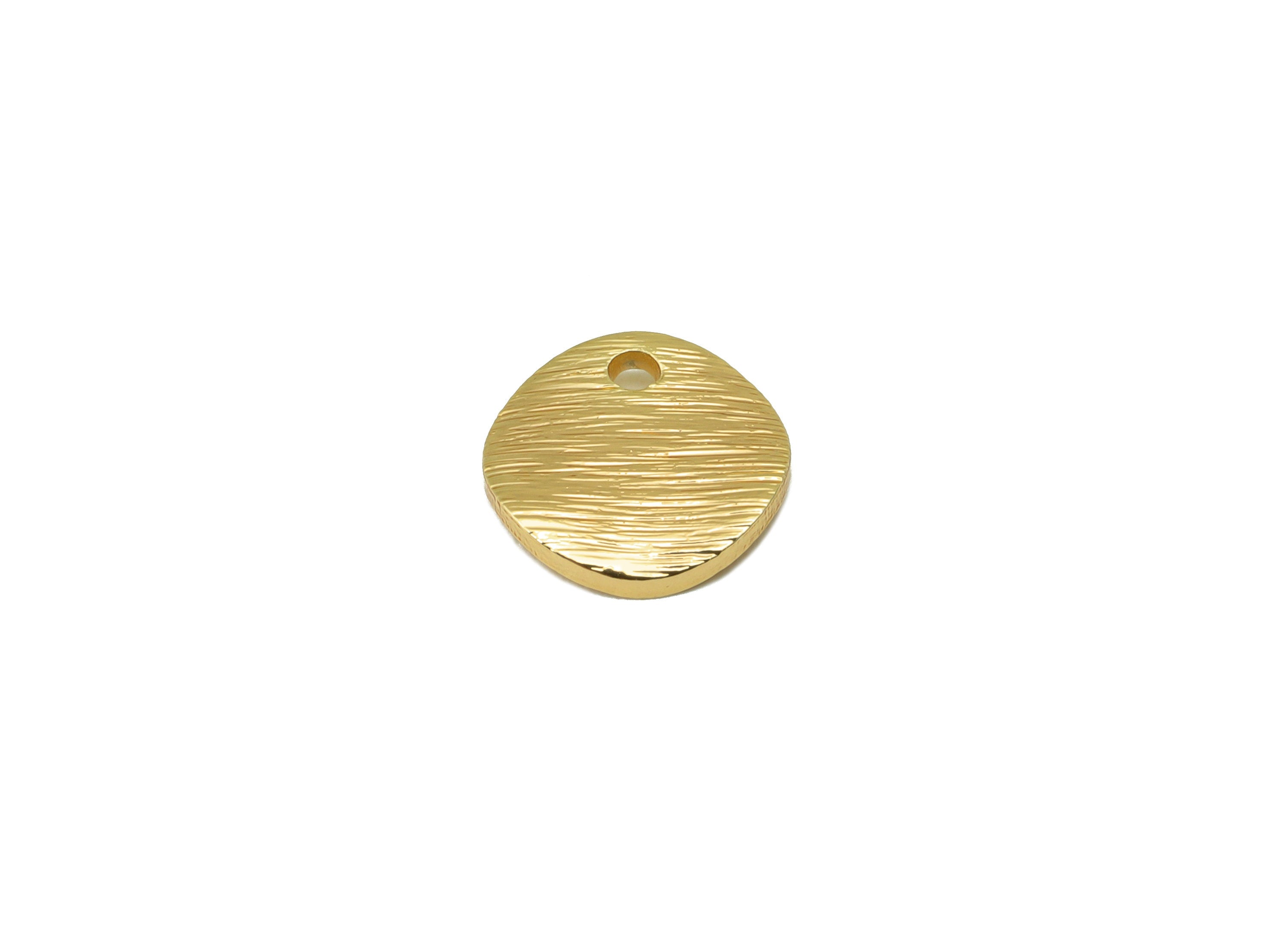 Brass Earring Charm -Mini Round Earring Charm - Brass Semi Circle Pendant - Bent Round Charm -18K Real Gold Plating - 10x10x1mm - RGP6694 - DOMEDBAZAAR