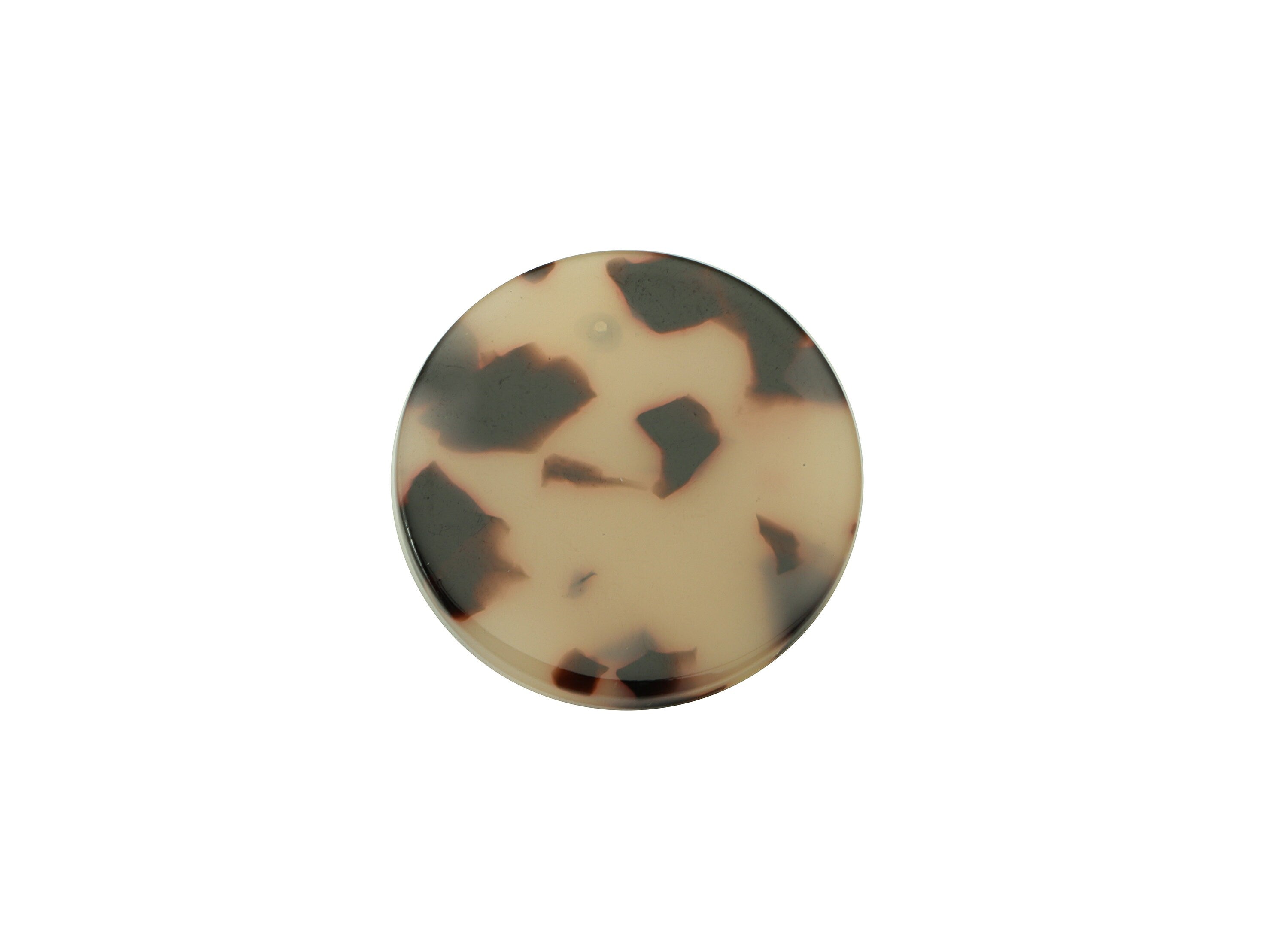 Acetate Round Earring Stud - Circle Earring Post - Earring Post - Blonde Tortoise Shell - Color Code: A07- 24.77x24.77x2.54mm - AC1813-A07 - DOMEDBAZAAR