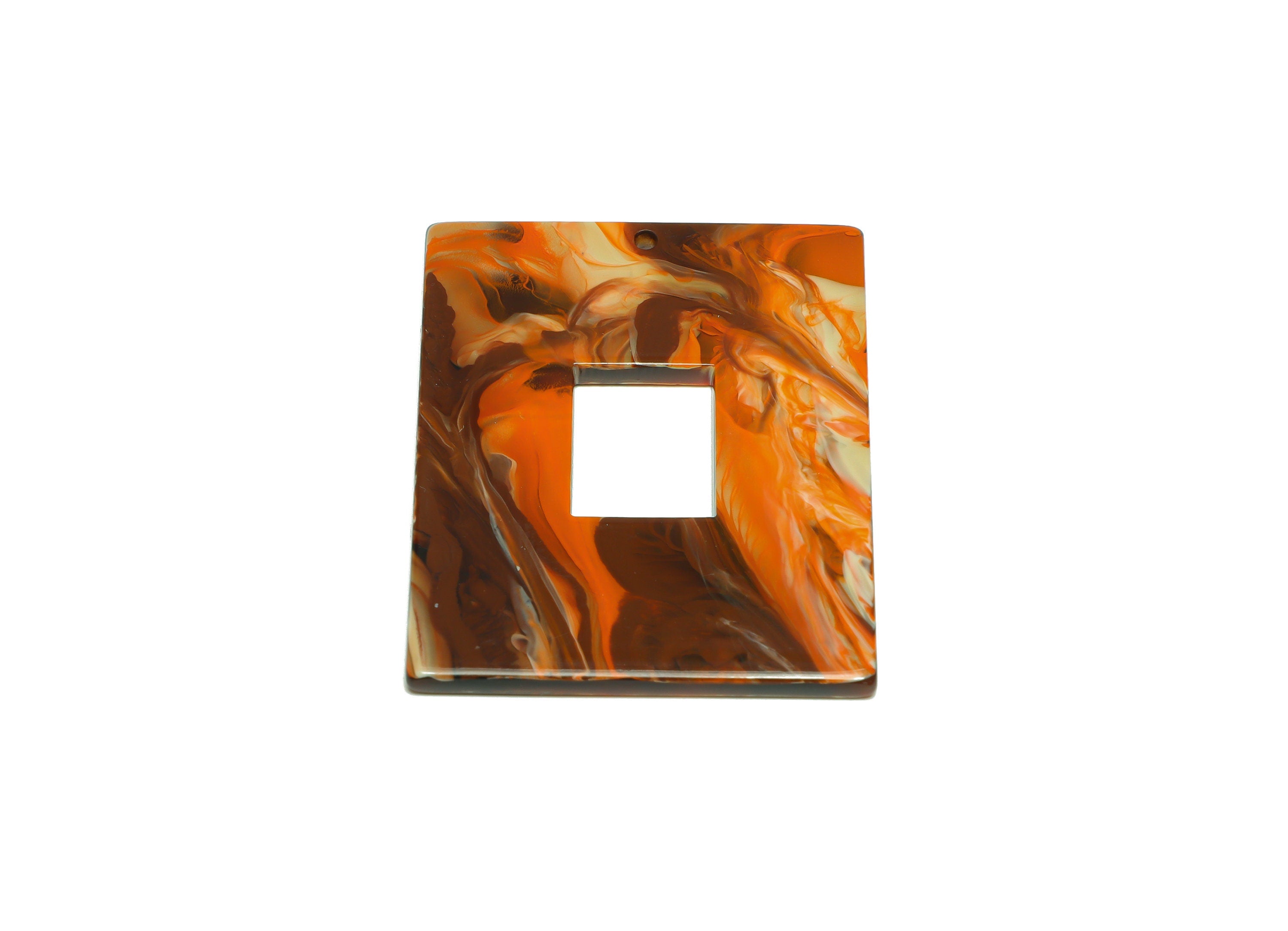 Acrylic Rectangle Charm - Geometry Mix Color Pendant - Big Rectangel Earring Charm - Jewelry Making - Code:A937- 48.93x39x2mm - AC2614-A937 - DOMEDBAZAAR