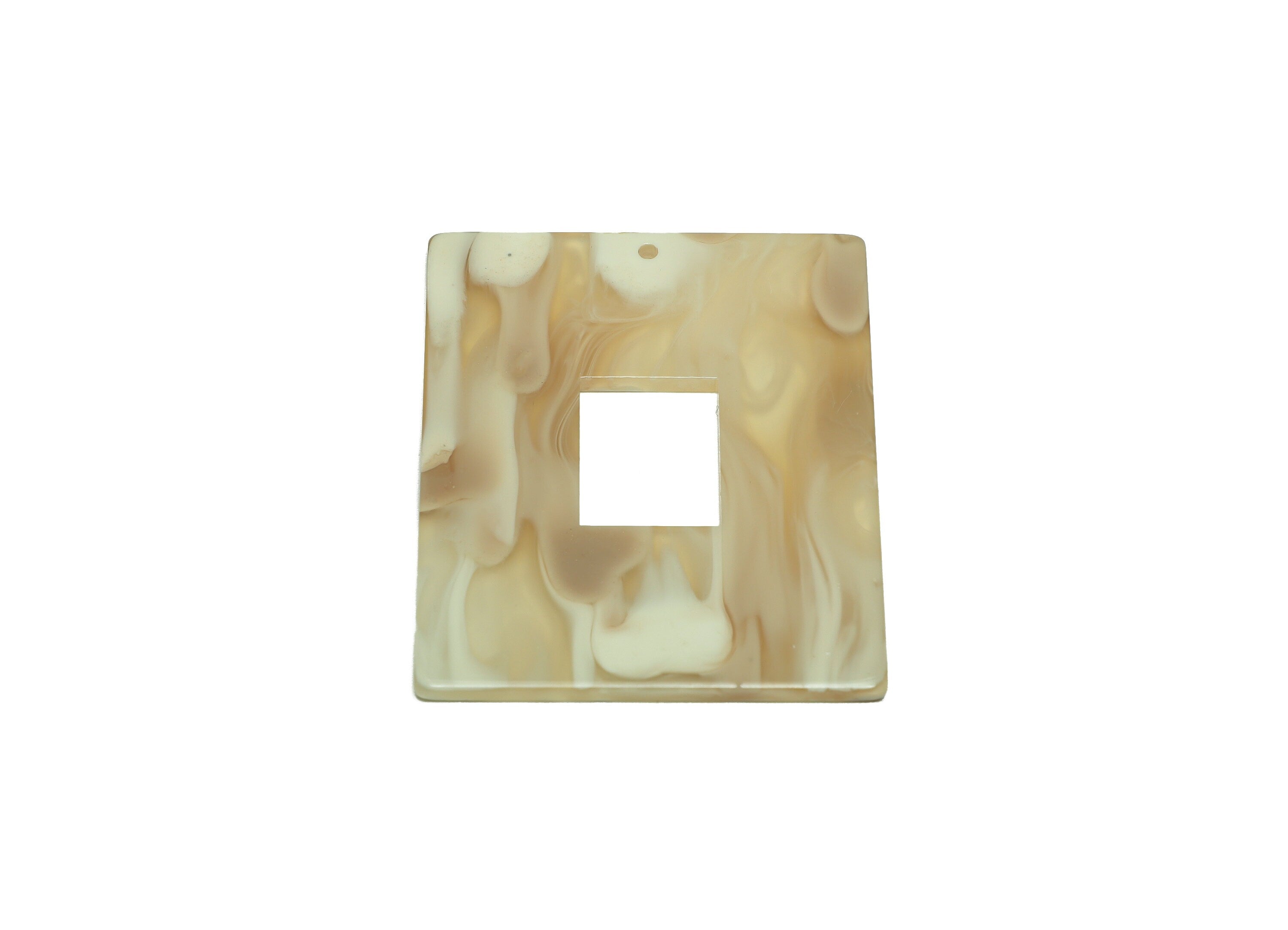 Acrylic Rectangle Charm - Big Rectangle Earring Charm - Acrylic Earring Charm - Jewelry Making - Code: A966 - 49x39.83x2.47mm - AC2614-A966 - DOMEDBAZAAR