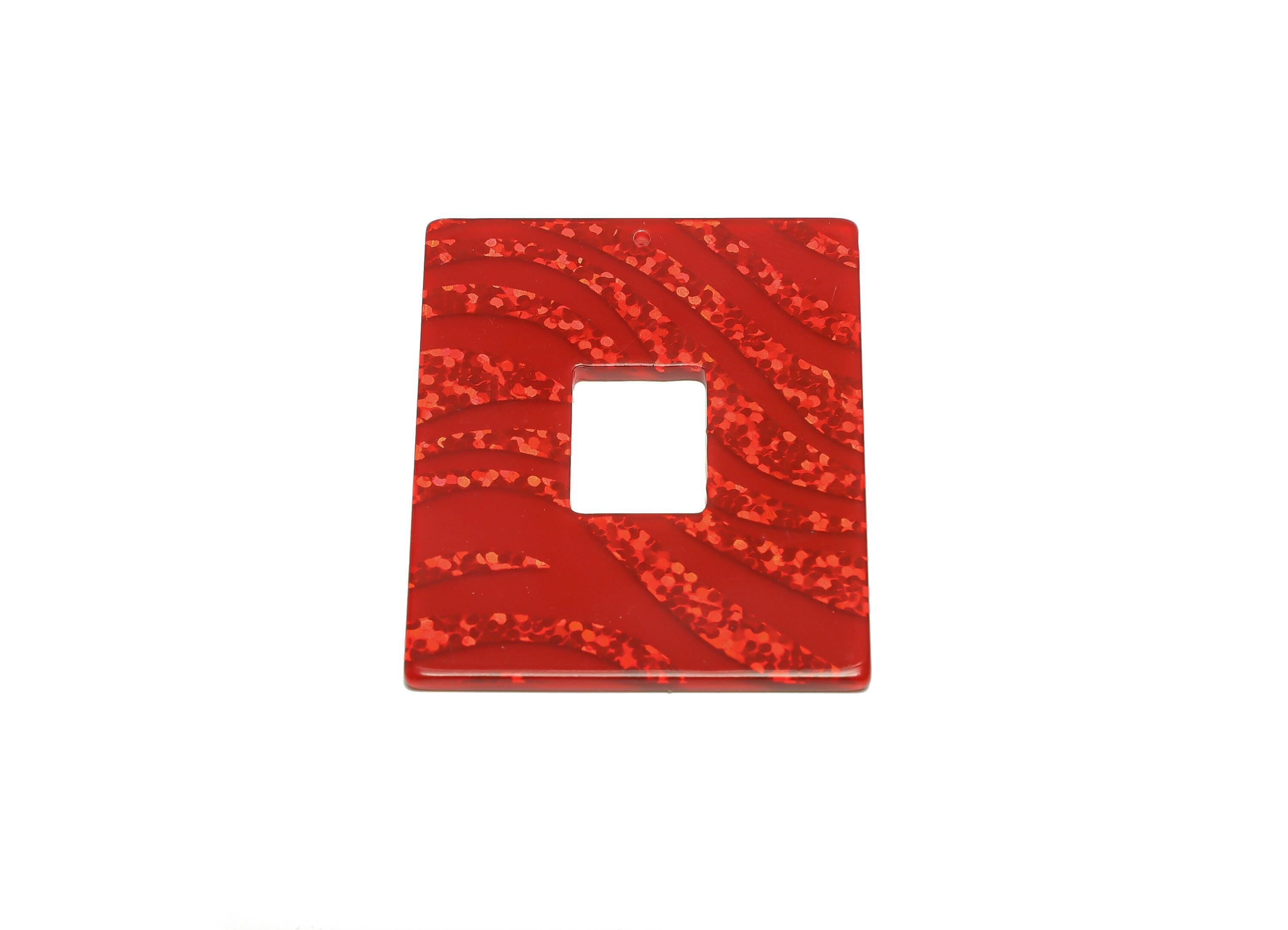 PVC Rectangle Charm - Rectangle Mix Color Pendant - PVC Earring Charm - Jewelry Making - Code:A930 - 49x40x 2.42mm - AC2614-A930 - DOMEDBAZAAR