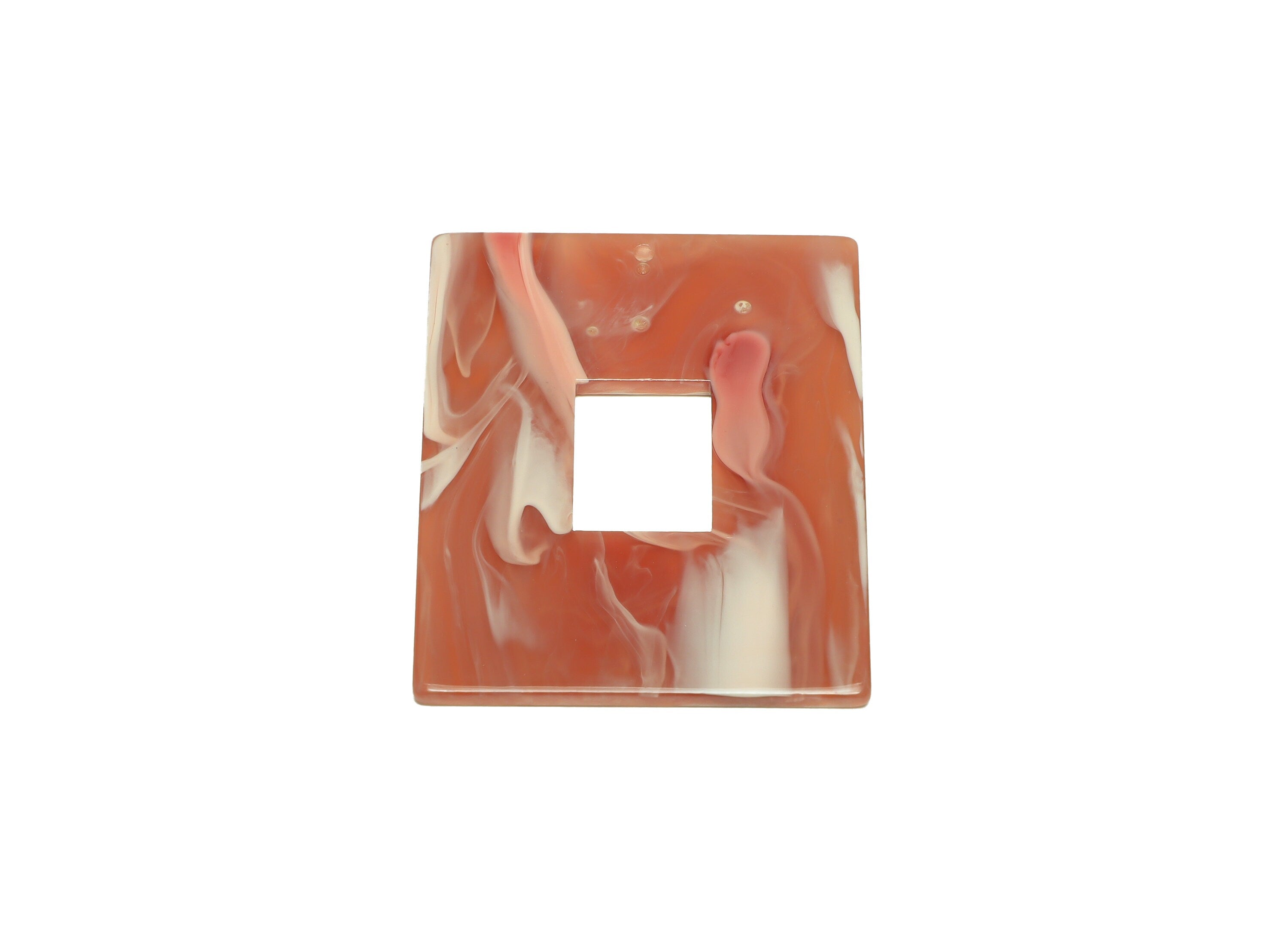 Acrylic Rectangle Charm - Rectangle Mix Color Pendant - Acrylic Earring Charm - Jewelry Making - Code:A945 - 48.86x39.51x2.3mm - AC2614-A945 - DOMEDBAZAAR