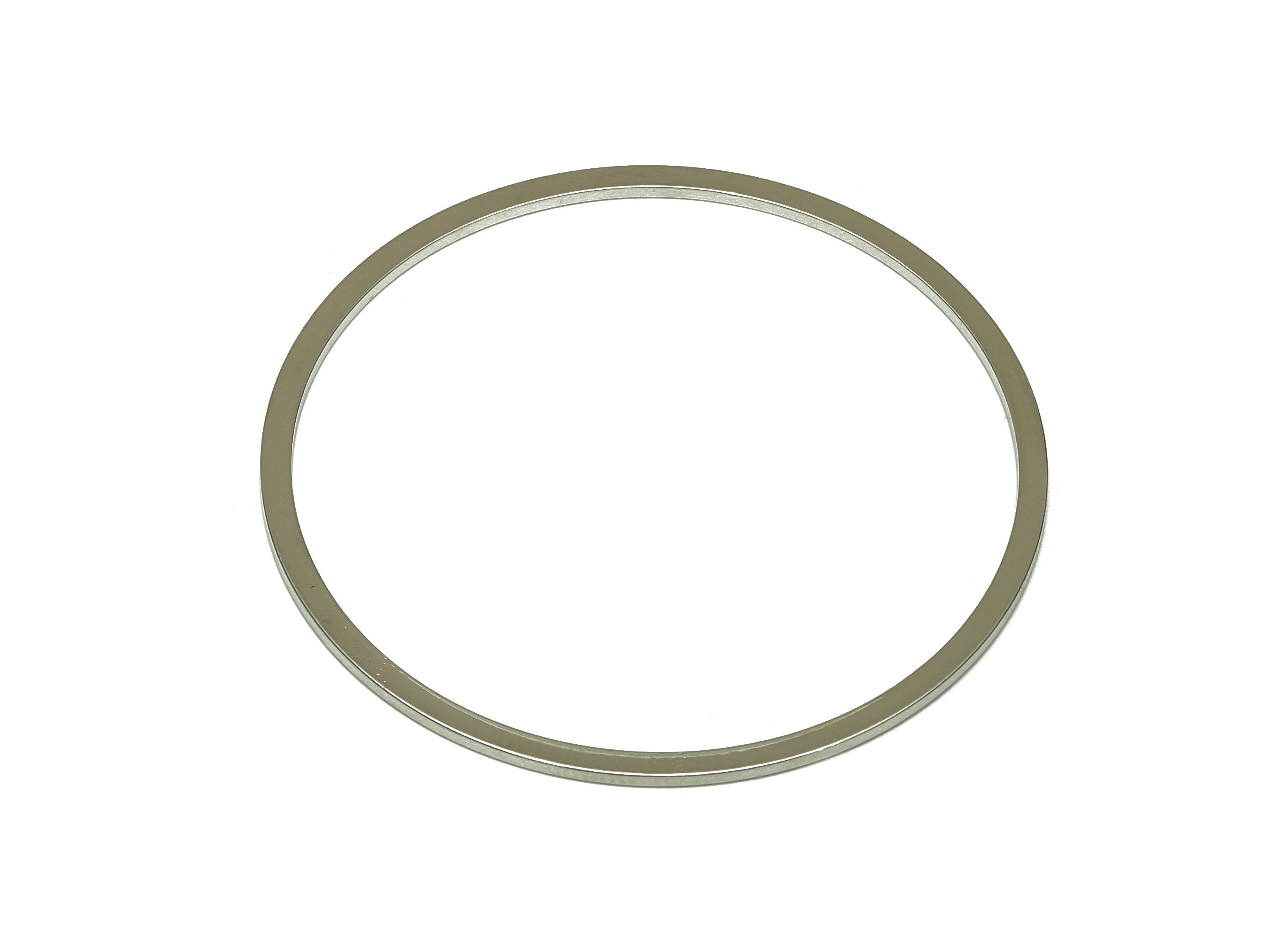 50mm Silver Rings - Brass Round Rings - Closed Loop Rings - Earring Findings - Silver Tone Plating - 49.8x49.8x1.02mm - PP4139S-50 - DOMEDBAZAAR