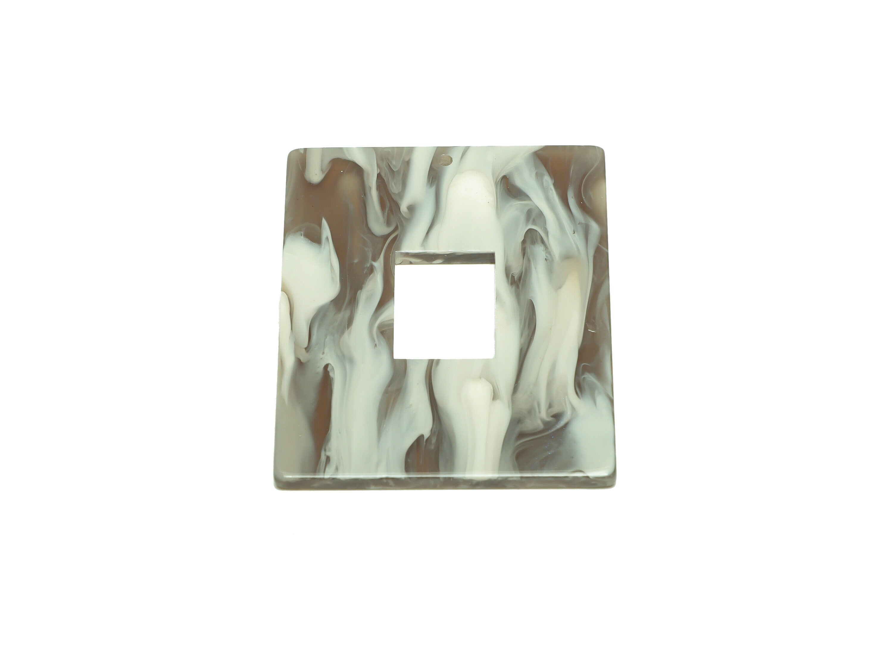 Acrylic Rectangle Charm - Acrylic Rainbow Pendant - Acrylic Earring Charm - Jewelry Making - Code:A944 - 49x39.89x2mm - AC2614-A944 - DOMEDBAZAAR