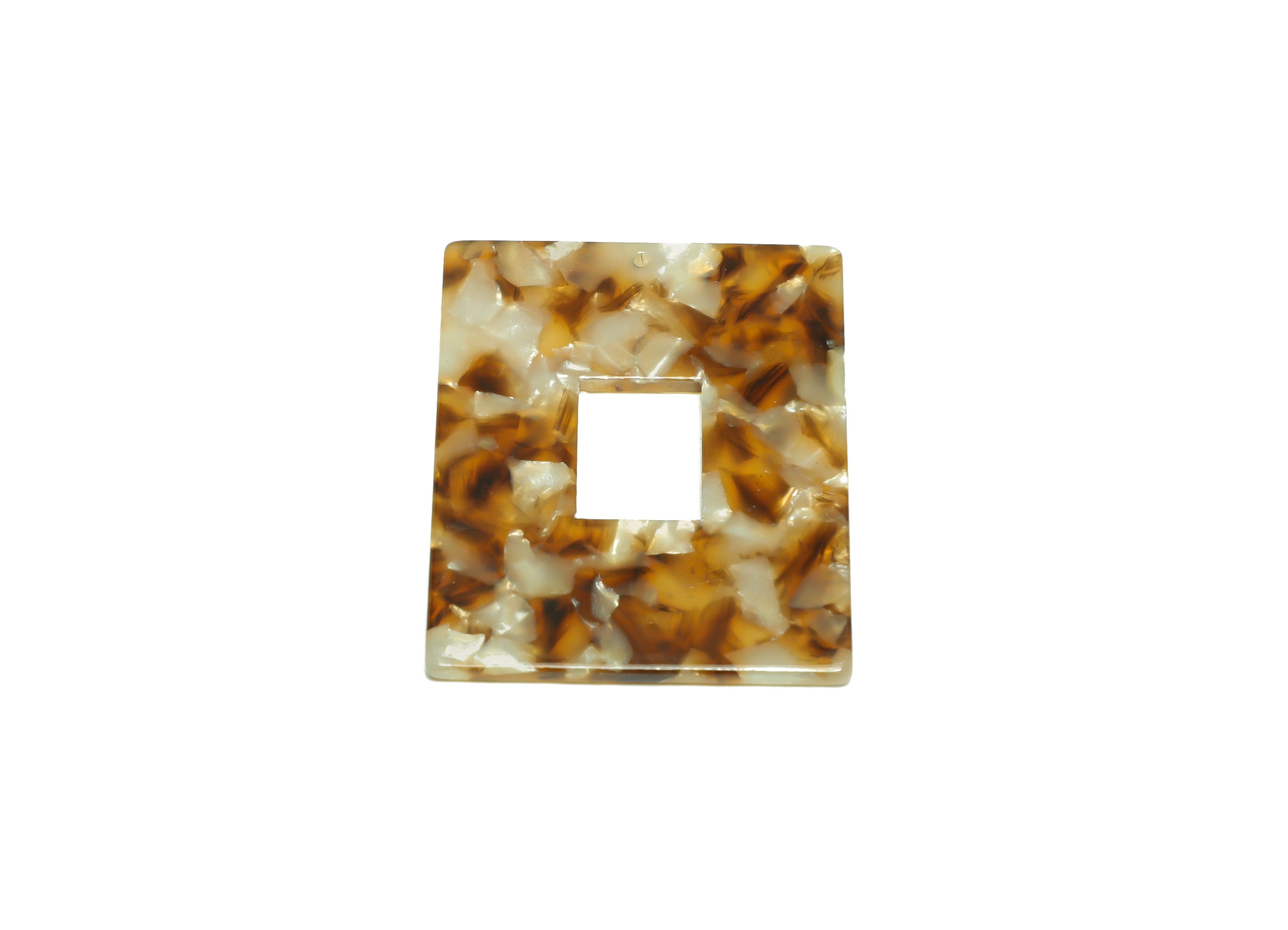Acetate Rectangle Charm - Acetate Big Rectangle Pendant - Acetate Earring Charm - Code:A351 - 49x39.89x2mm - AC2614-A351 - DOMEDBAZAAR