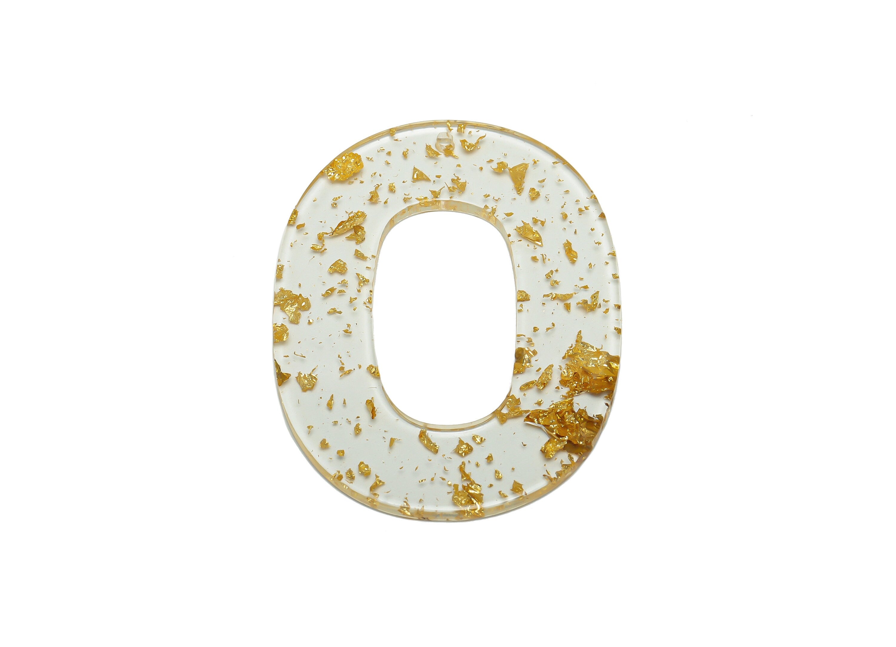 Acrylic Oval Charms - Oval Earrings and Pendant - Gold Foil Transparent Earring Findings - Color Code:A587 - 47x34x2mm - AC2618-A587 - DOMEDBAZAAR