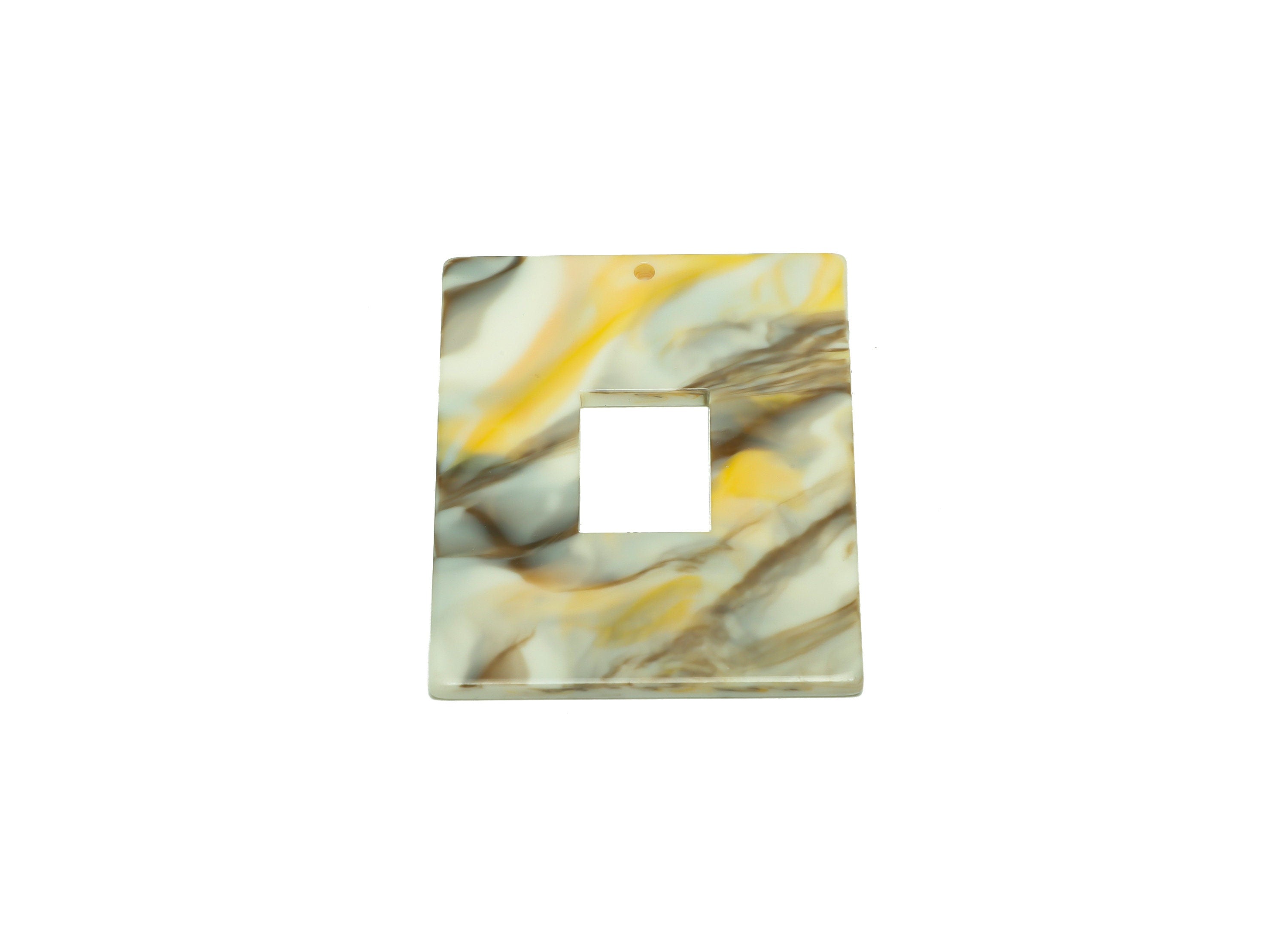 Acrylic Rectangle Charm - Big Rectangle Earring Charm - Acrylic Earring Charm - Jewelry Making - Code: A452 - 49x39.92x2.56mm - AC2614-A452 - DOMEDBAZAAR