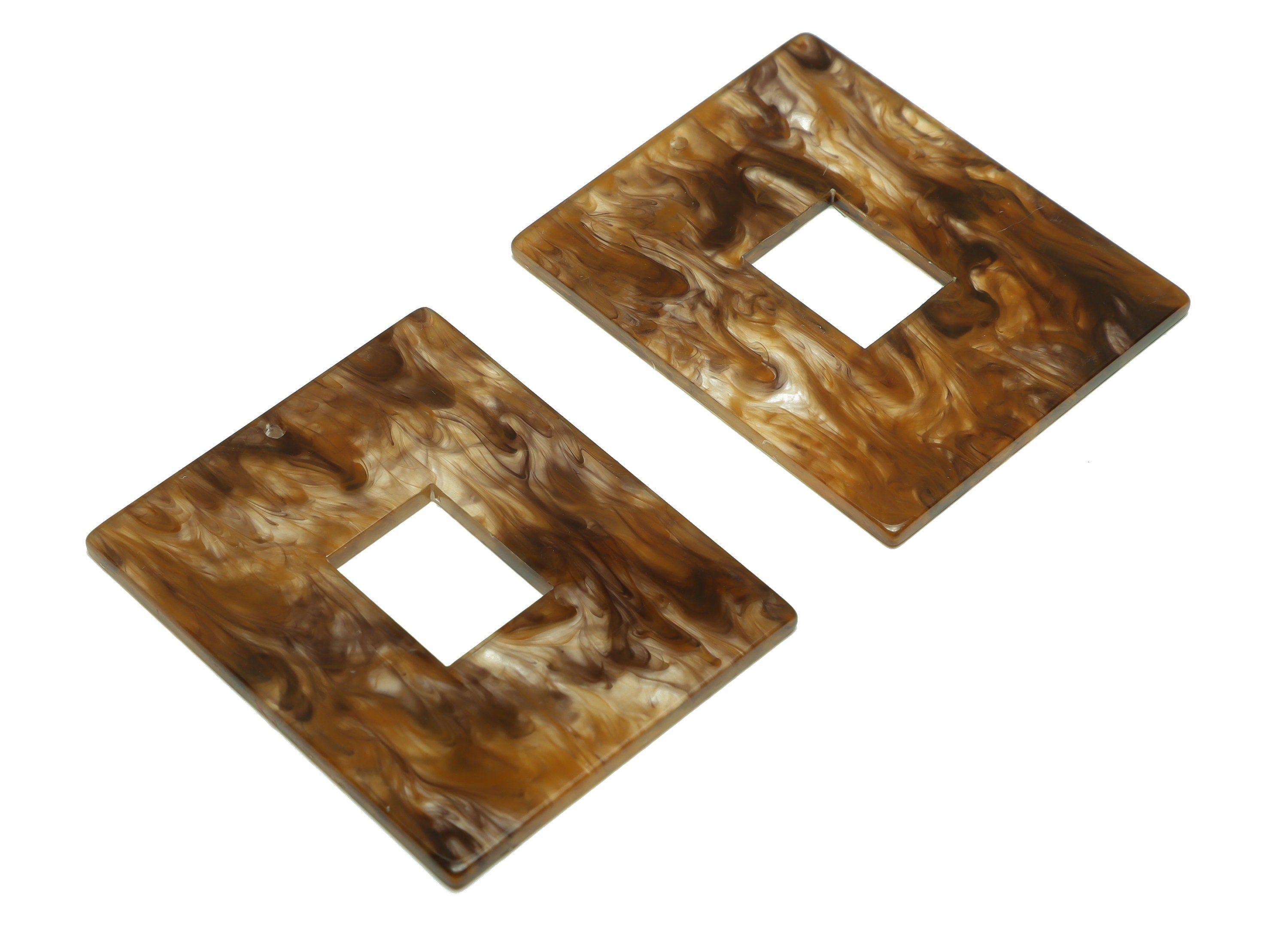 Acrylic Rectangle Charm - Rectangle Mix Color Pendant - Acrylic Earring Charm - Jewelry Making - Code:A959 - 49x39.89x2.39mm - AC2614-A959 - DOMEDBAZAAR