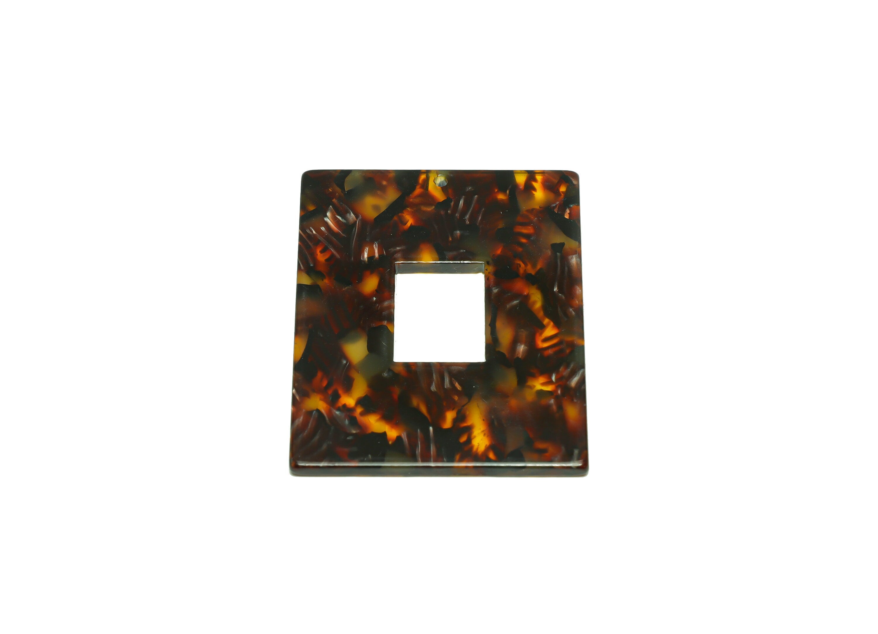 Acetate Rectangle Charm - Rectangle Mix Color Pendant - Acetate Earring Charm - Jewelry Making - Code:A507 - 49.22x39.77x2.5mm - AC2614-A507 - DOMEDBAZAAR