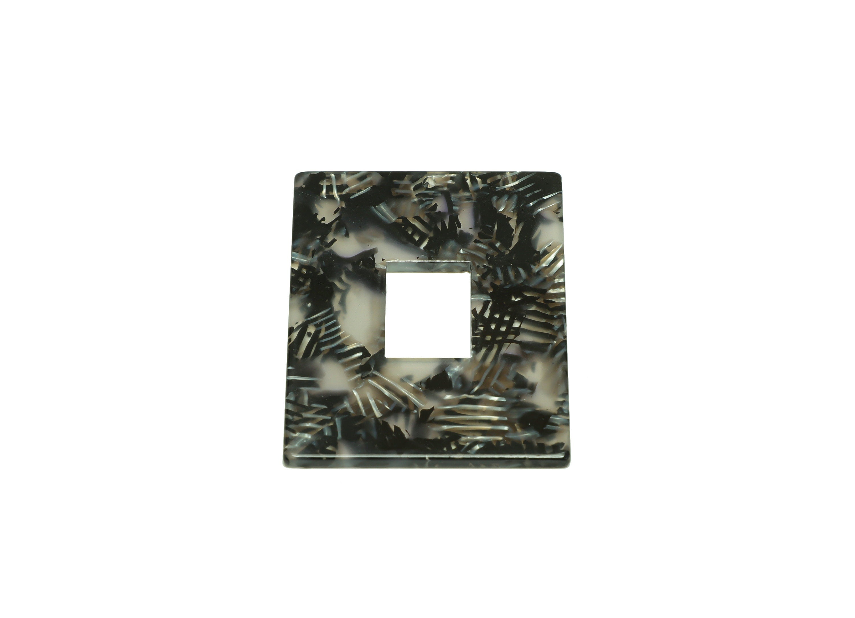 Acetate Rectangle Charm -Acetate Big Rectangle Pendant - Acetate Earring Charm - Jewelry Making - Code:A510 - 49x39.89x2mm - AC2614-A510 - DOMEDBAZAAR